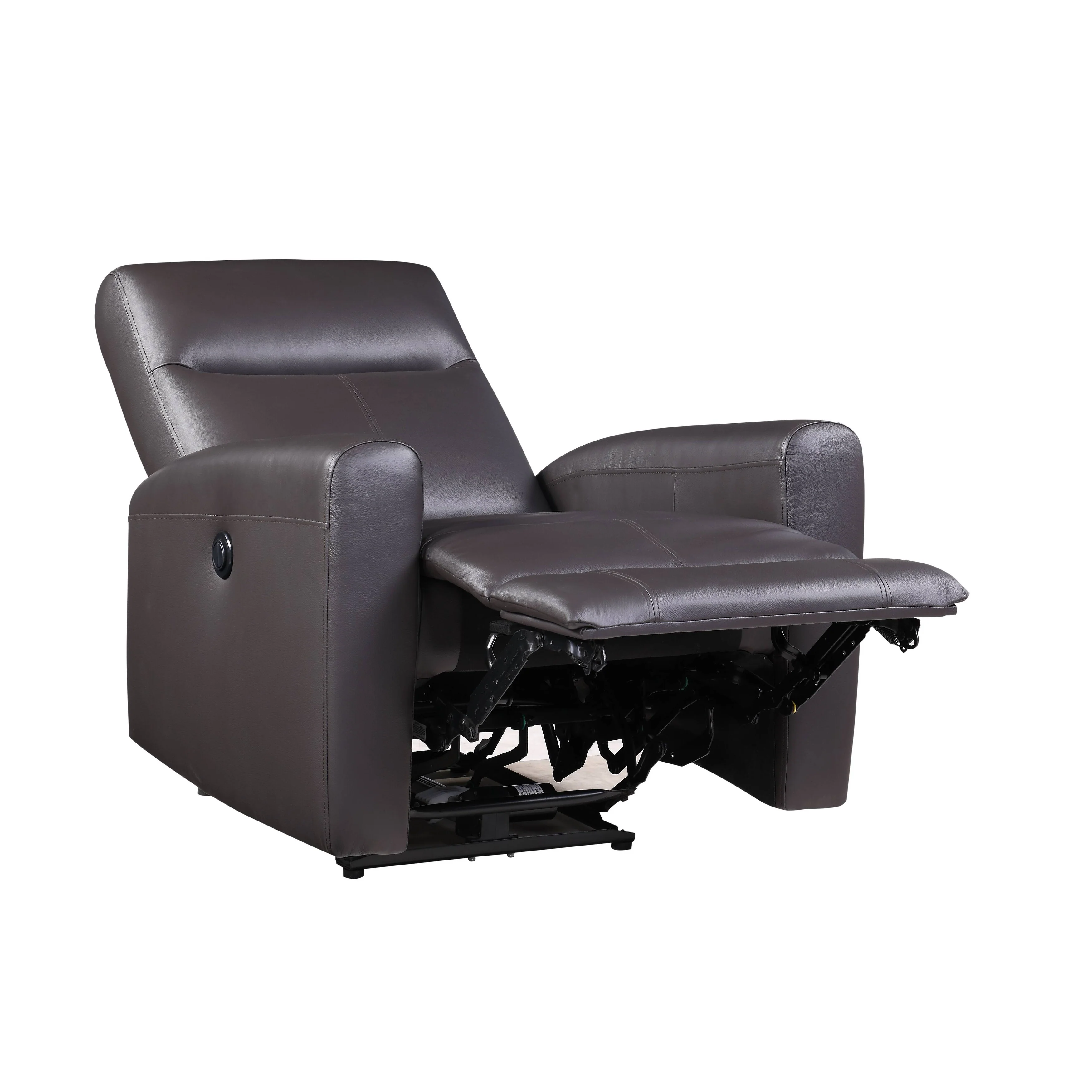 Brown Top Grain Leather Match Power Motion Recliner