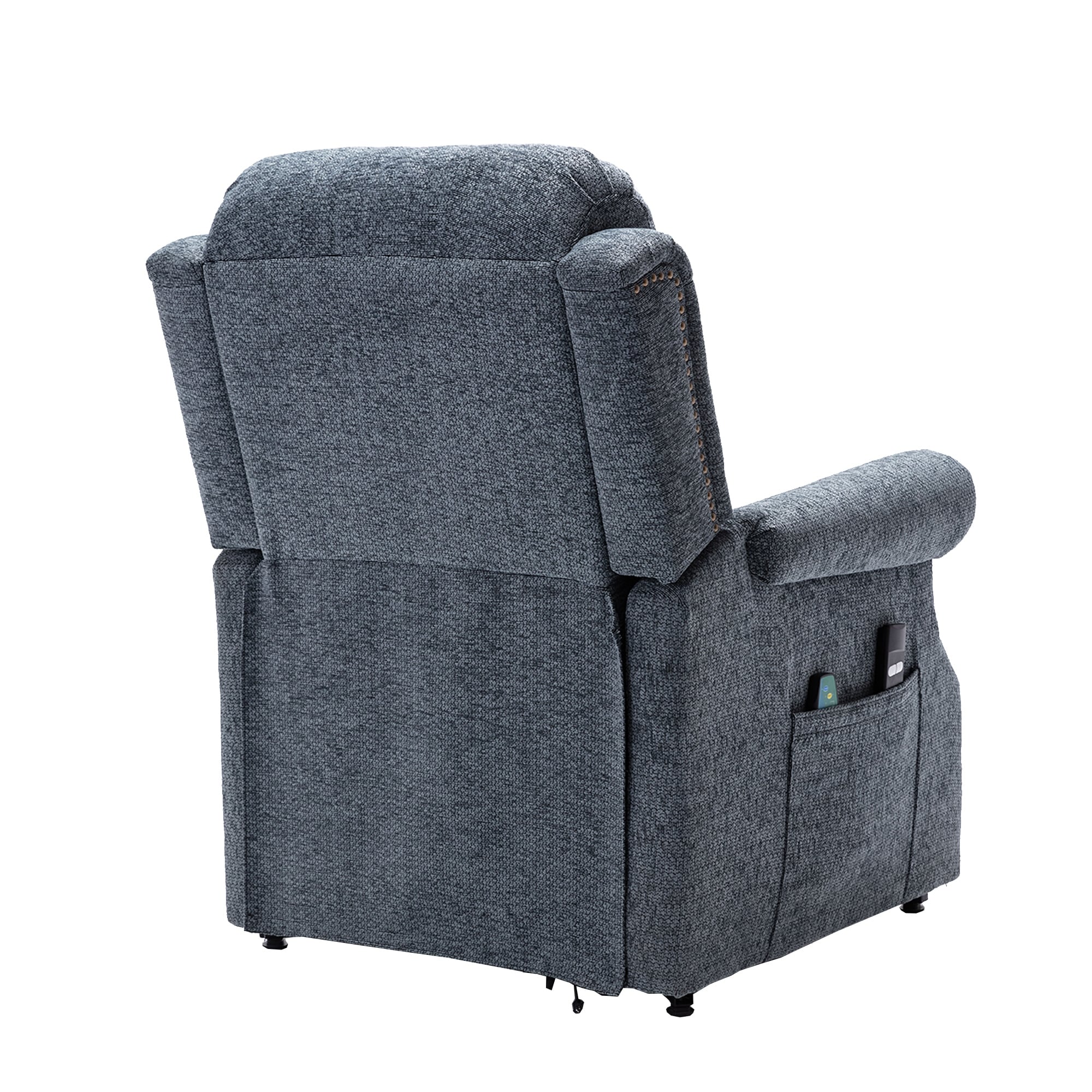 Clihome Chenille Knit Fabric Power-lift Recliner Chair with Massage