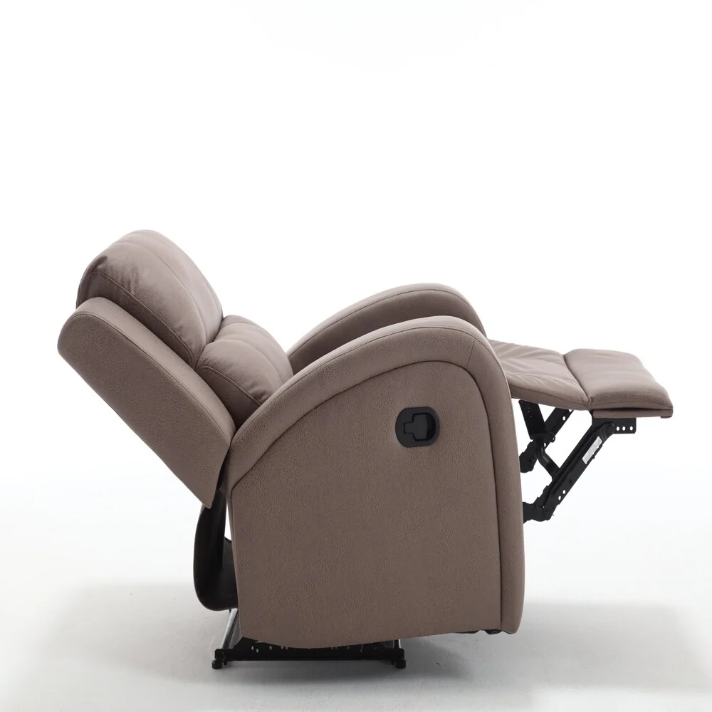 Modern Soft and Faux Leather Manual Recliner Chair