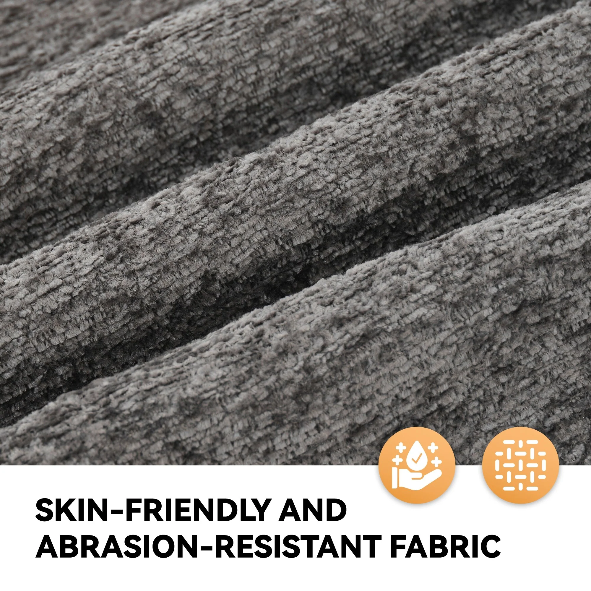 Grey Large Rocking Recliner Chair with 30�� Rocking Feature and 160�� Recline, Holds up to 350 lbs