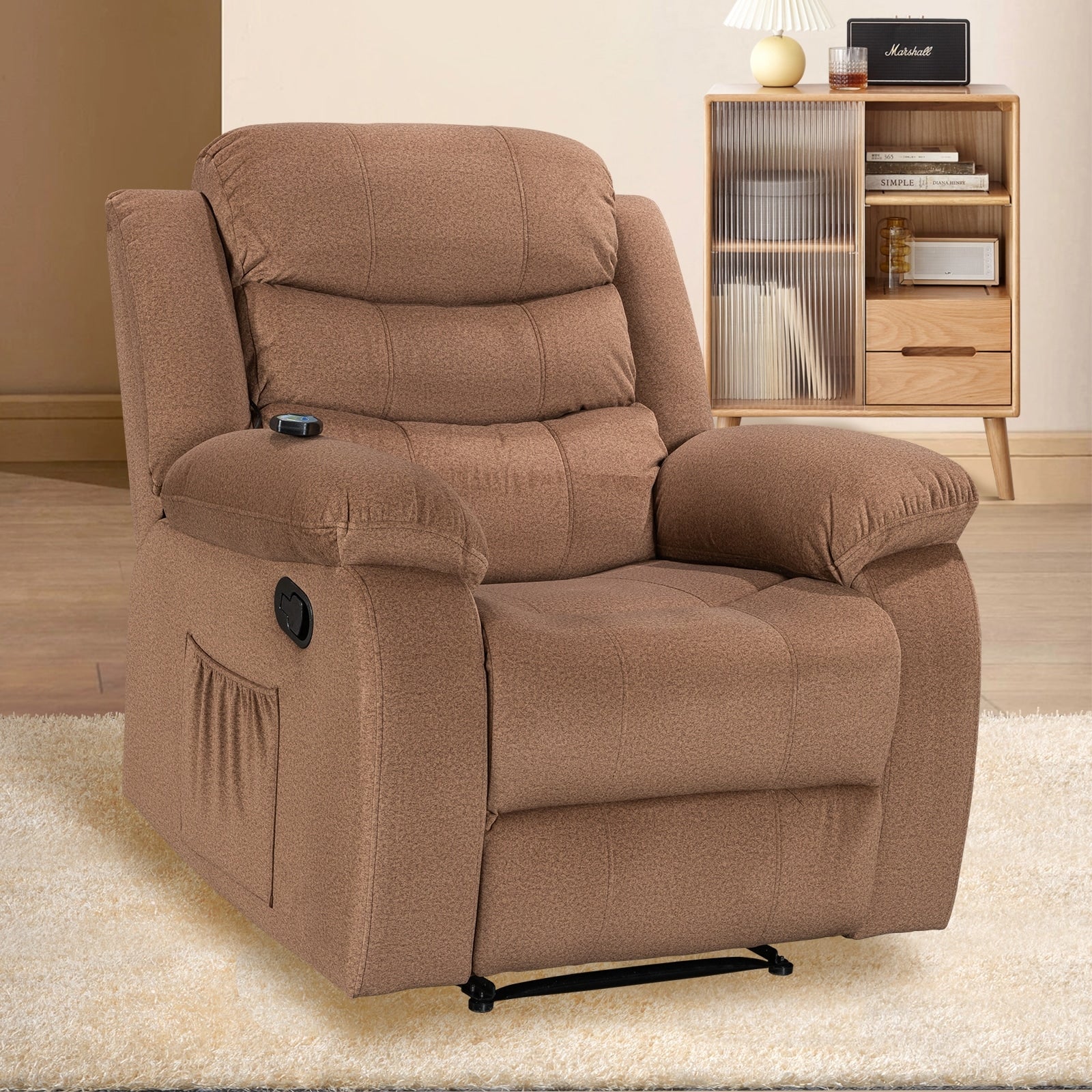 Super Soft Manual Heated and Massage Recliner Chair
