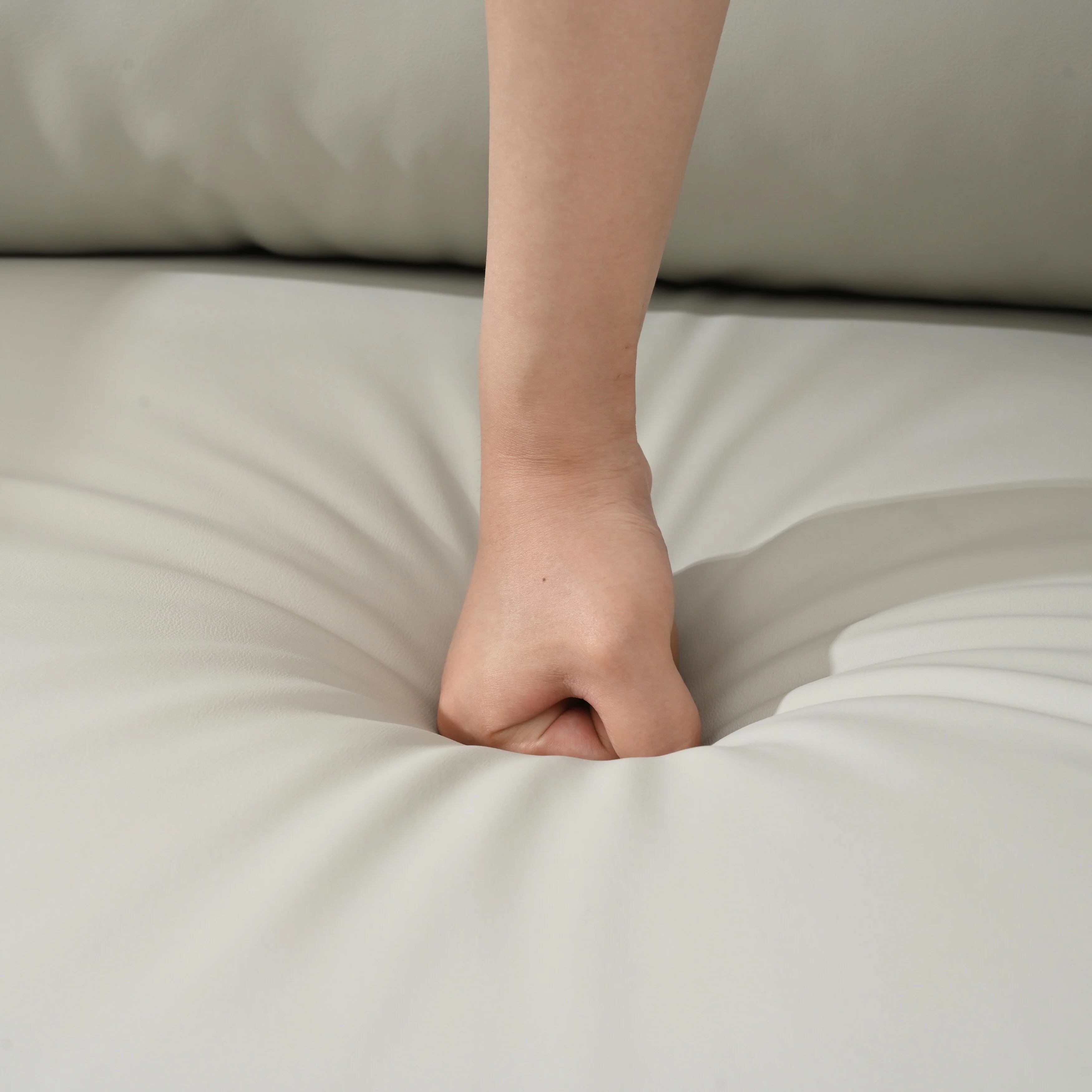 Grey Swivel Rocking Recliner with Phone Holder & Footrest