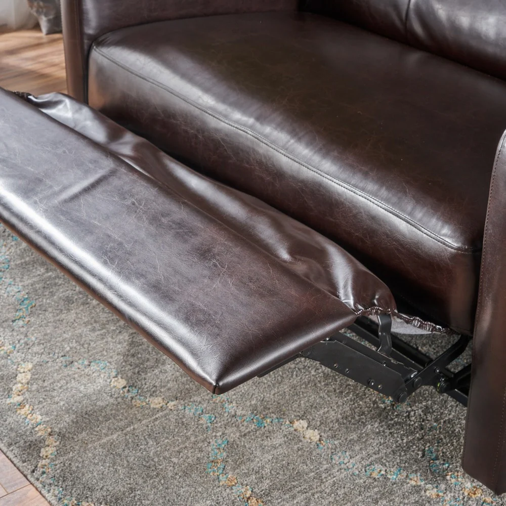 Halima Faux Leather 2-Seater Recliner Club Chair by Christopher Knight Home