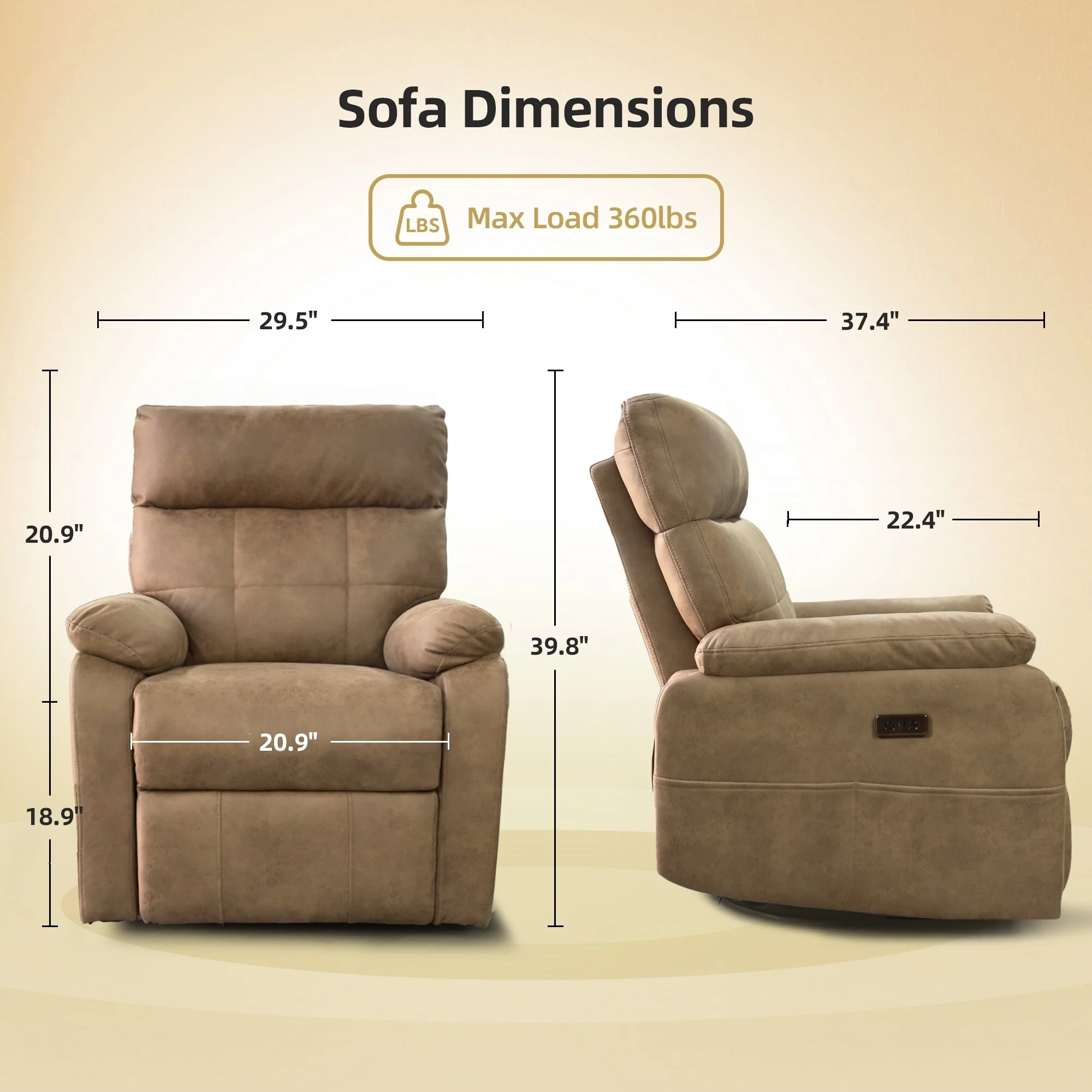 Electric Swivel Rocker Recliner Chair