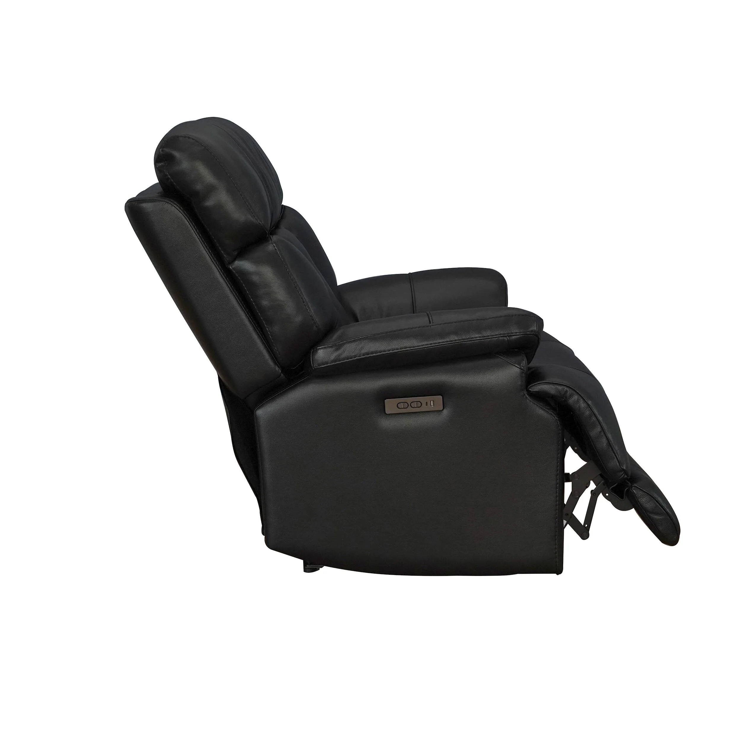 Top Grain Leather Power Recliner Chair Adjustable Headrest Extendable Footrest Zero Gravity Recliner
