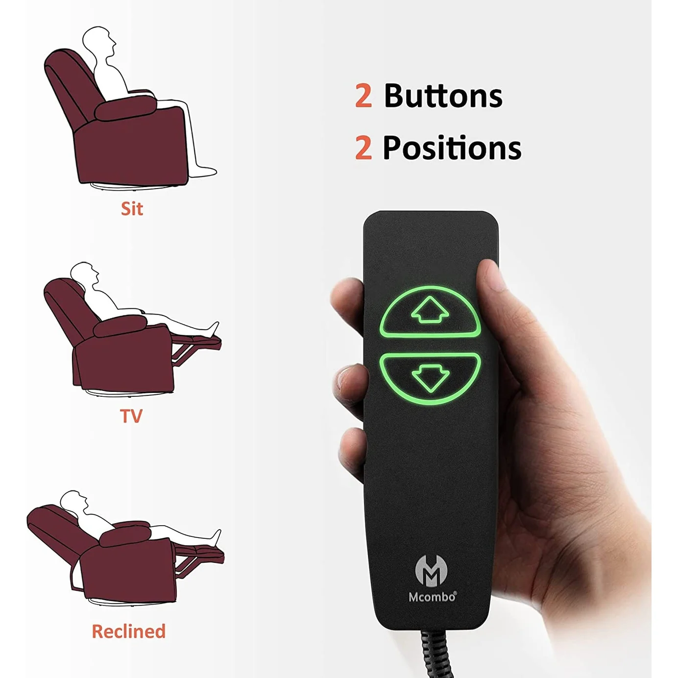 MCombo Large Power Swivel Glider Rocker Recliner Chair with Massage and Heat, Faux Leather 7748