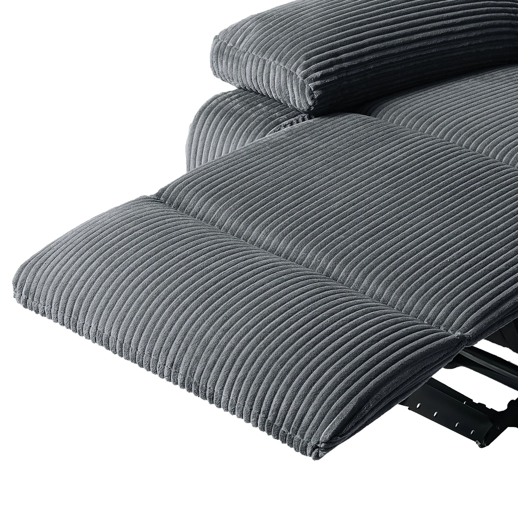 Vegan Leather Upholstered Push Back Manual Recliner Chair