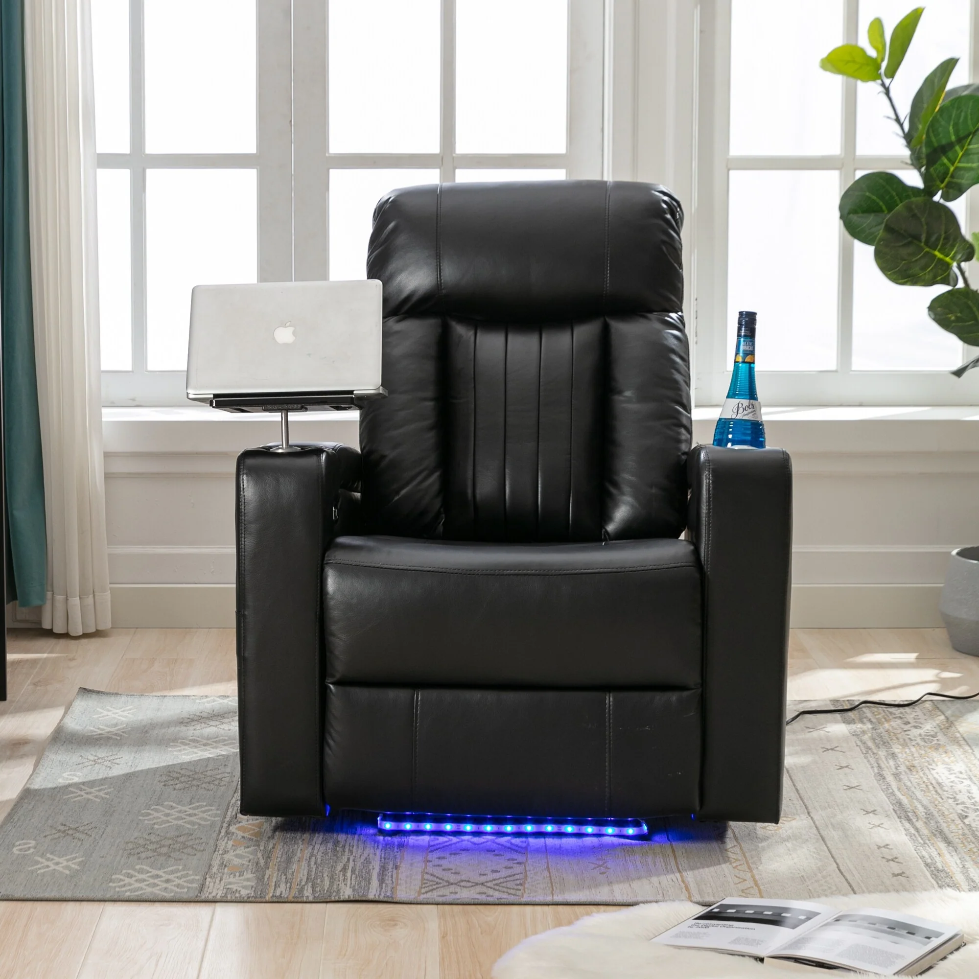 Premium Power Recliner with Storage Arms