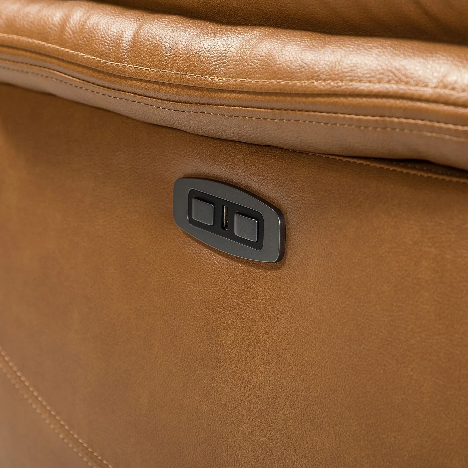 Clara Genuine Leather Power Recliner with Cushion Padded, Set of 2