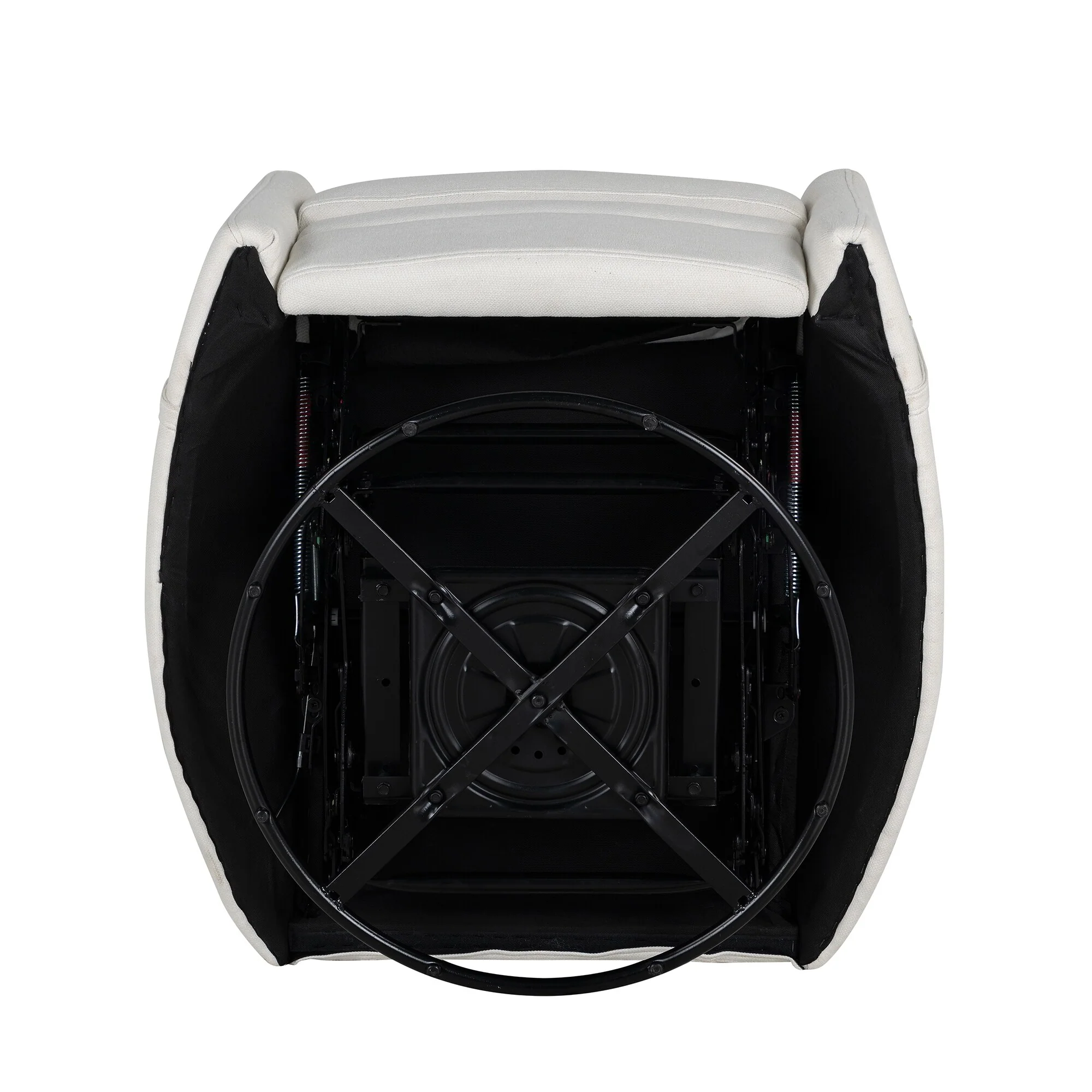 Upholstered Swivel Recliner Manual Rocker