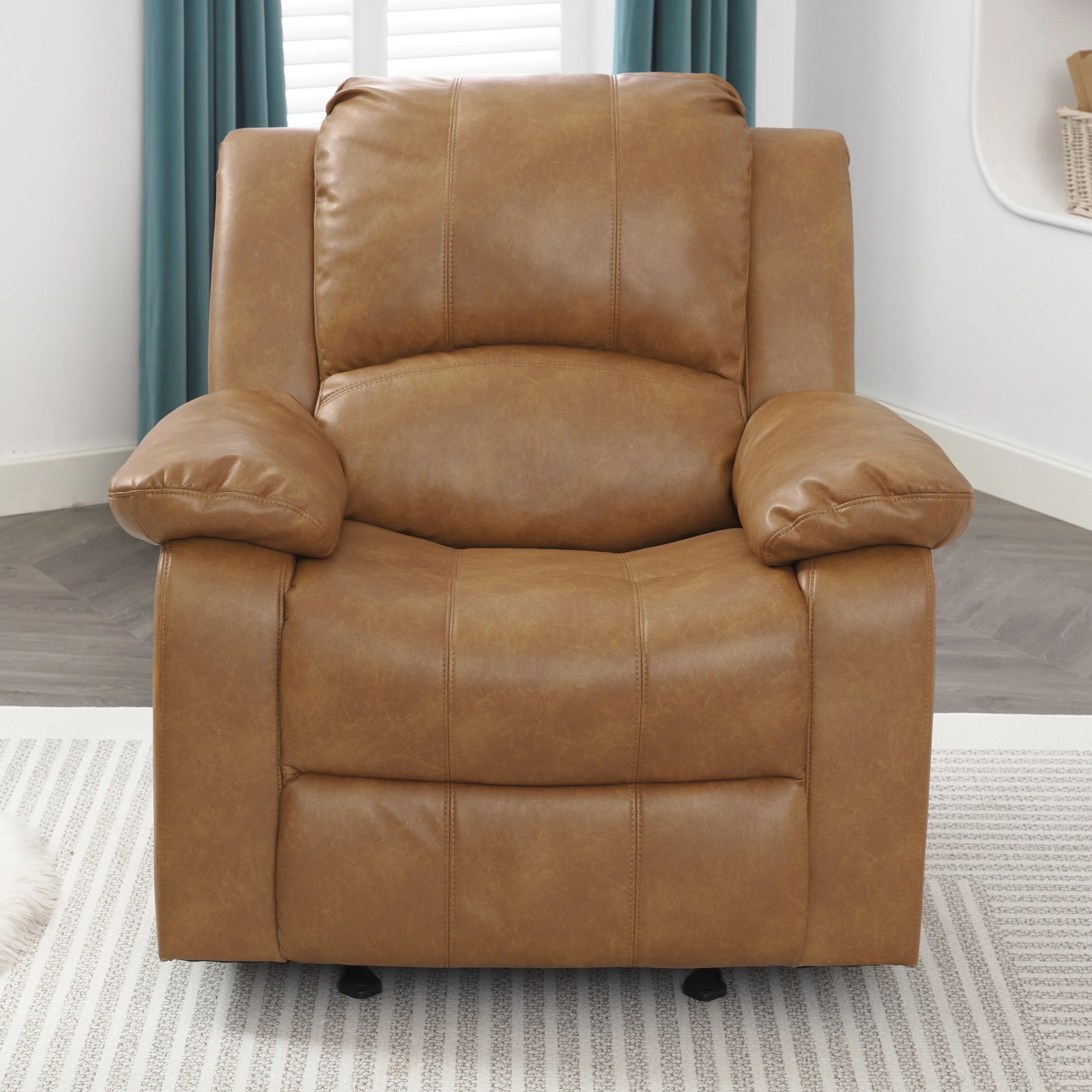 Charleston Leather Gel Glider Rocker Recliner by Greyson Living