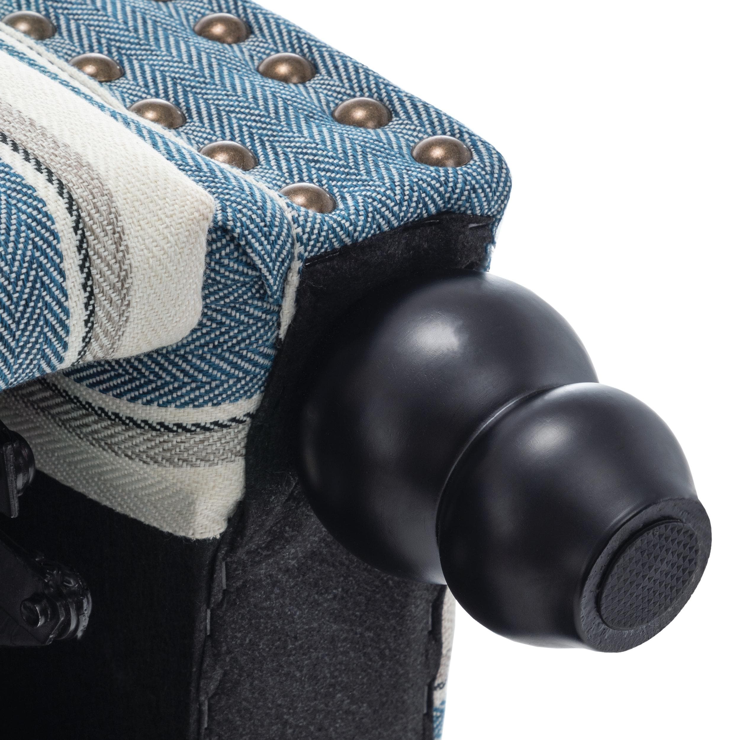 2 Set Manual Pushback Recliner Chair with Nailhead Trim