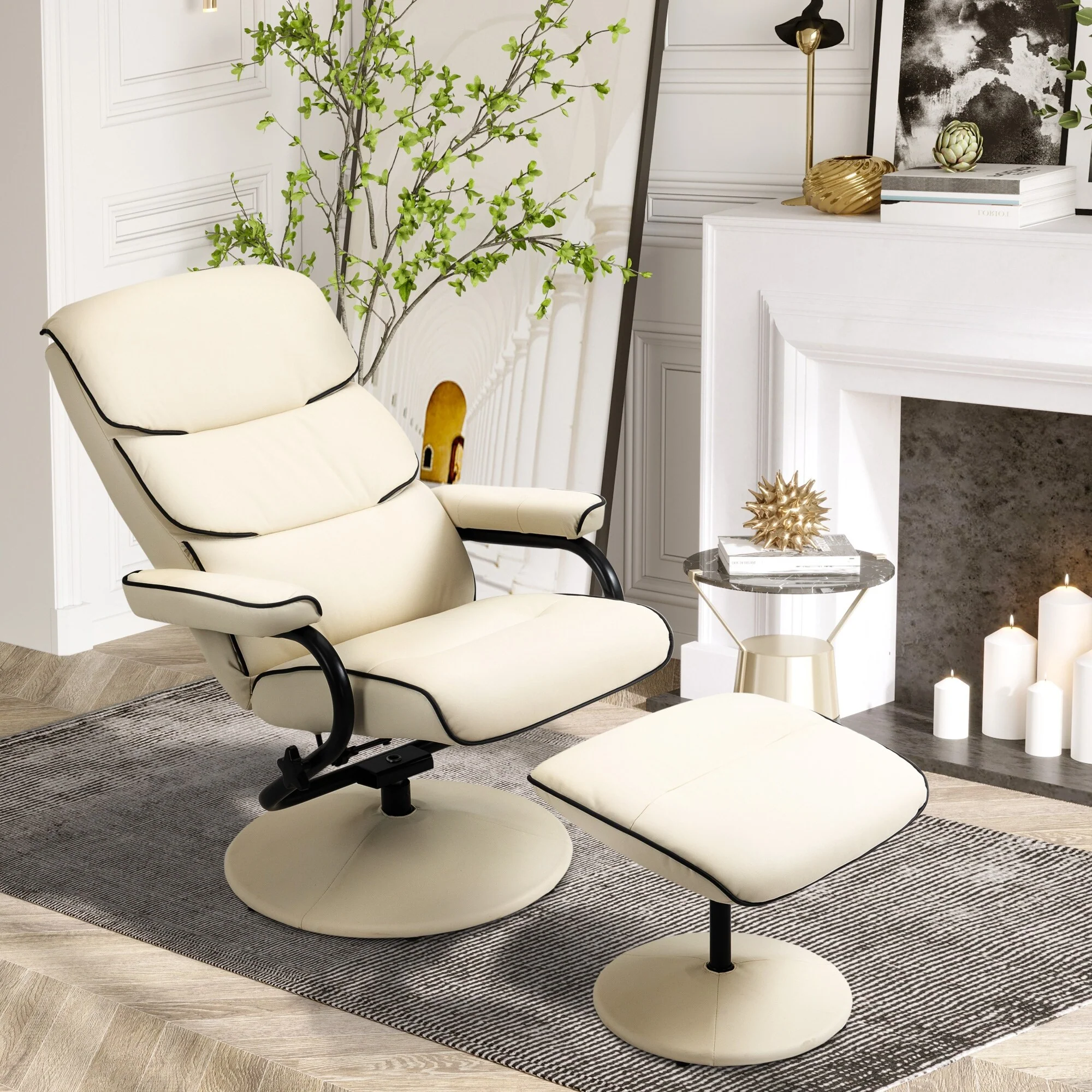 Recliner Chair with Ottoman