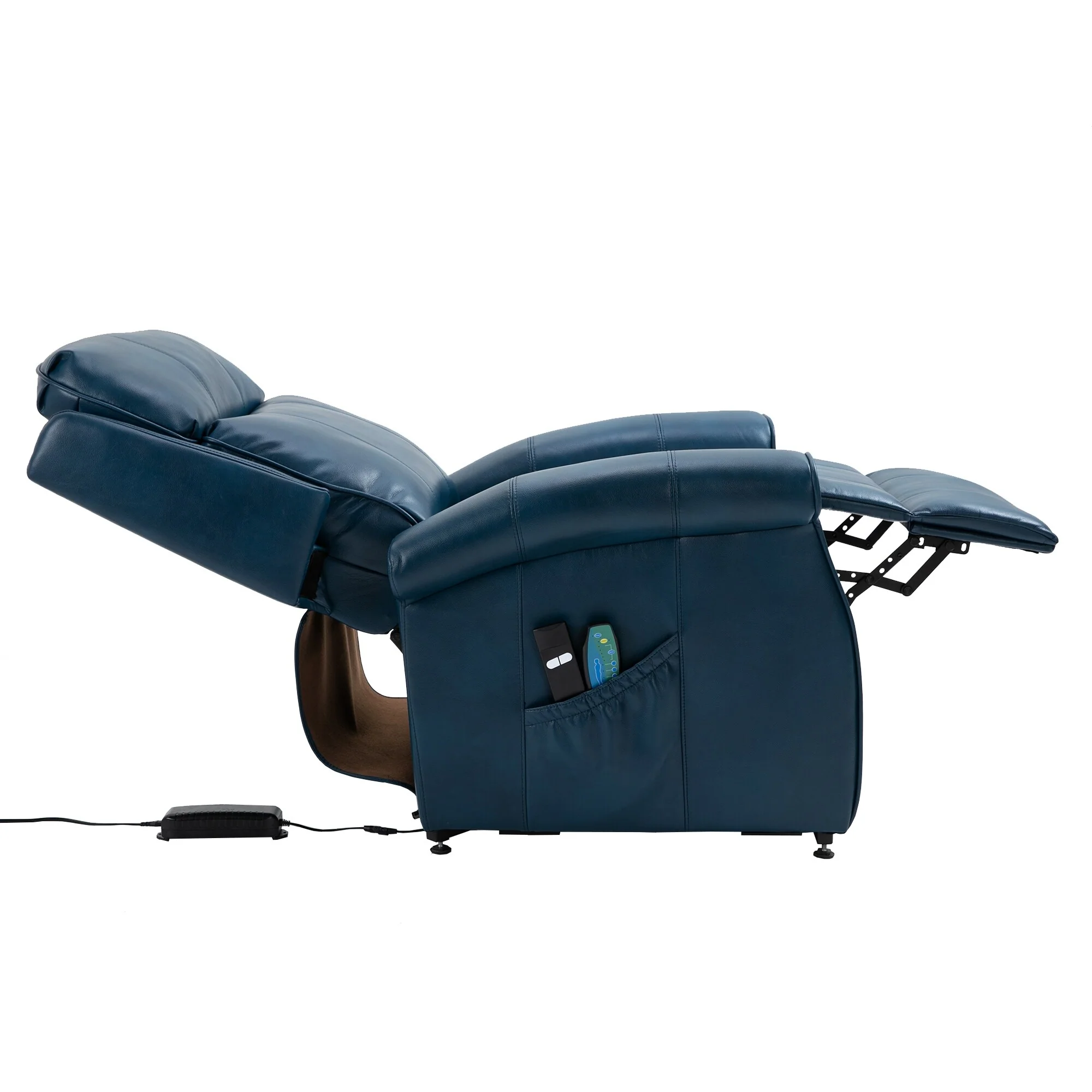 Clihome Faux Leather Elderly Power Lift Recliner Chair with Massage