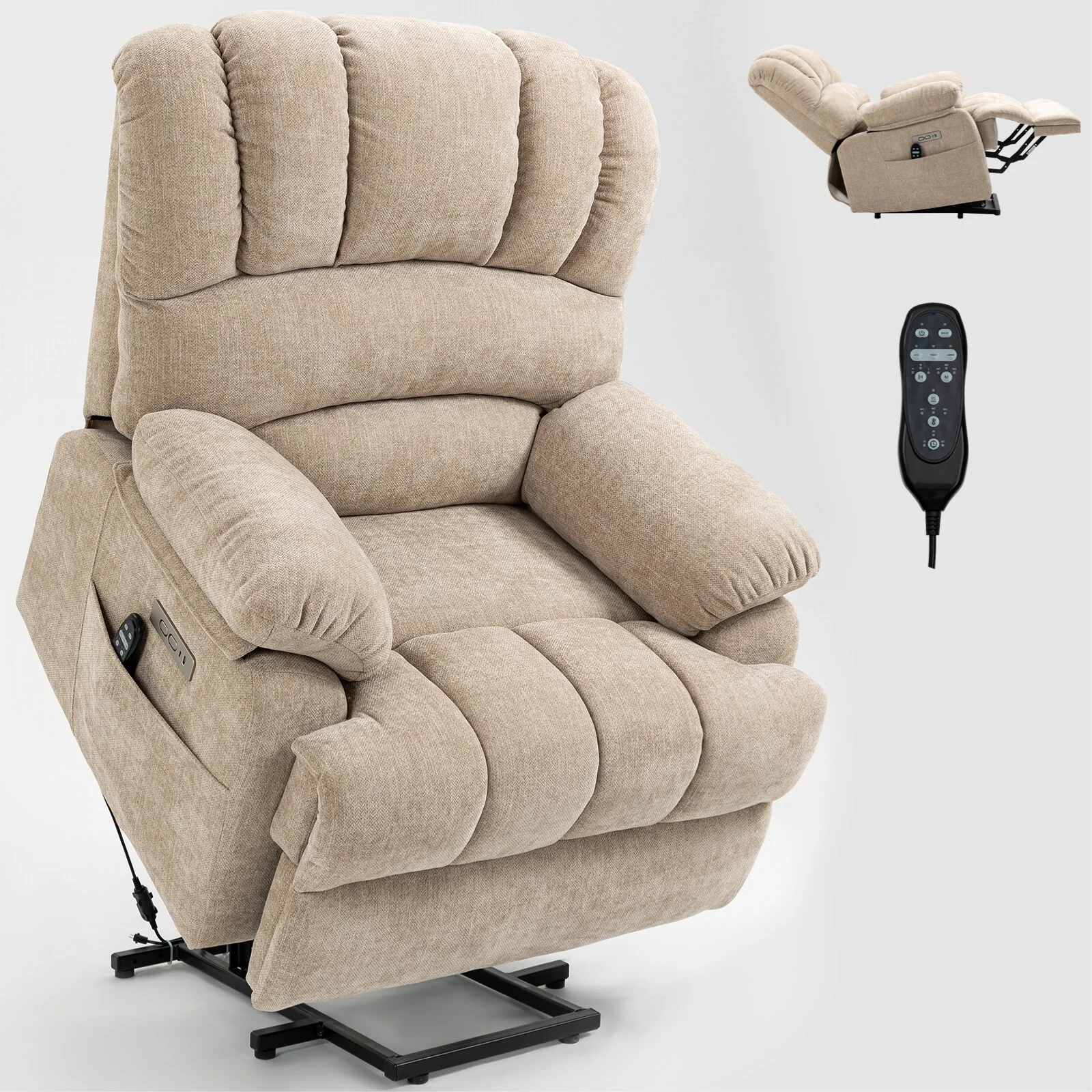Chenille Power Lift Recliner Chair