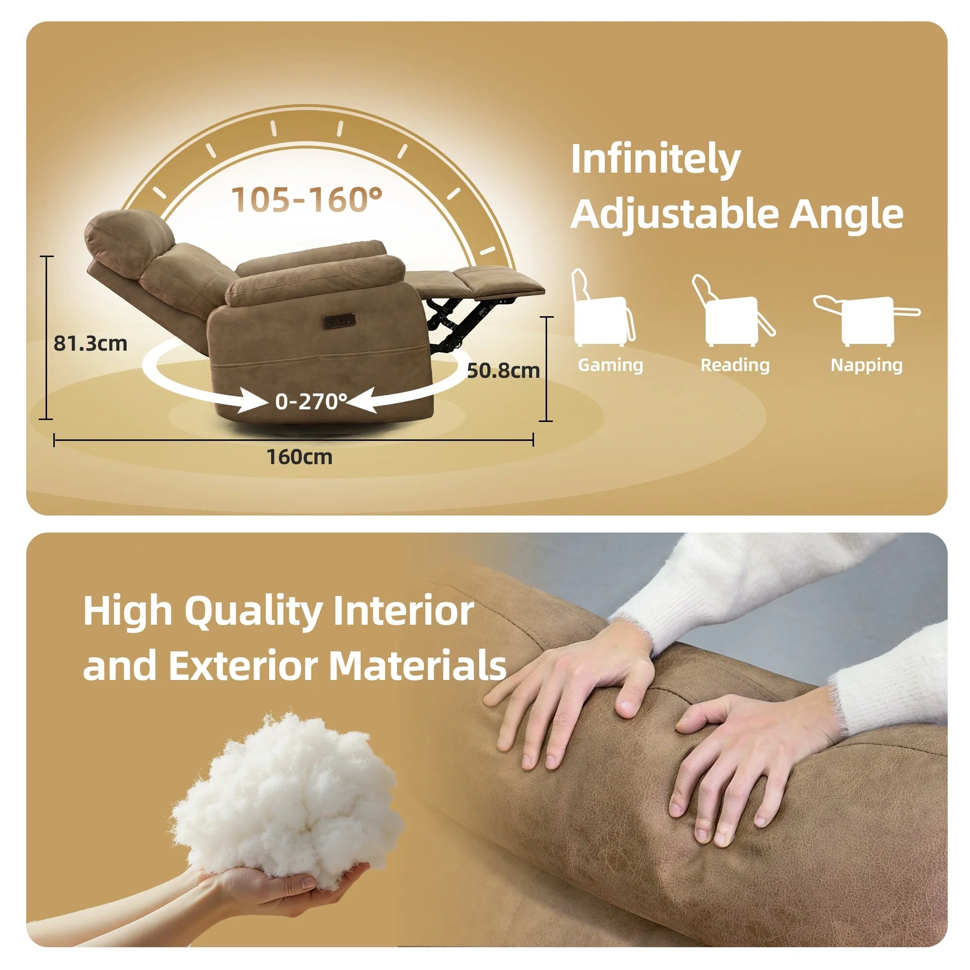 Electric Swivel Rocker Recliner Chair