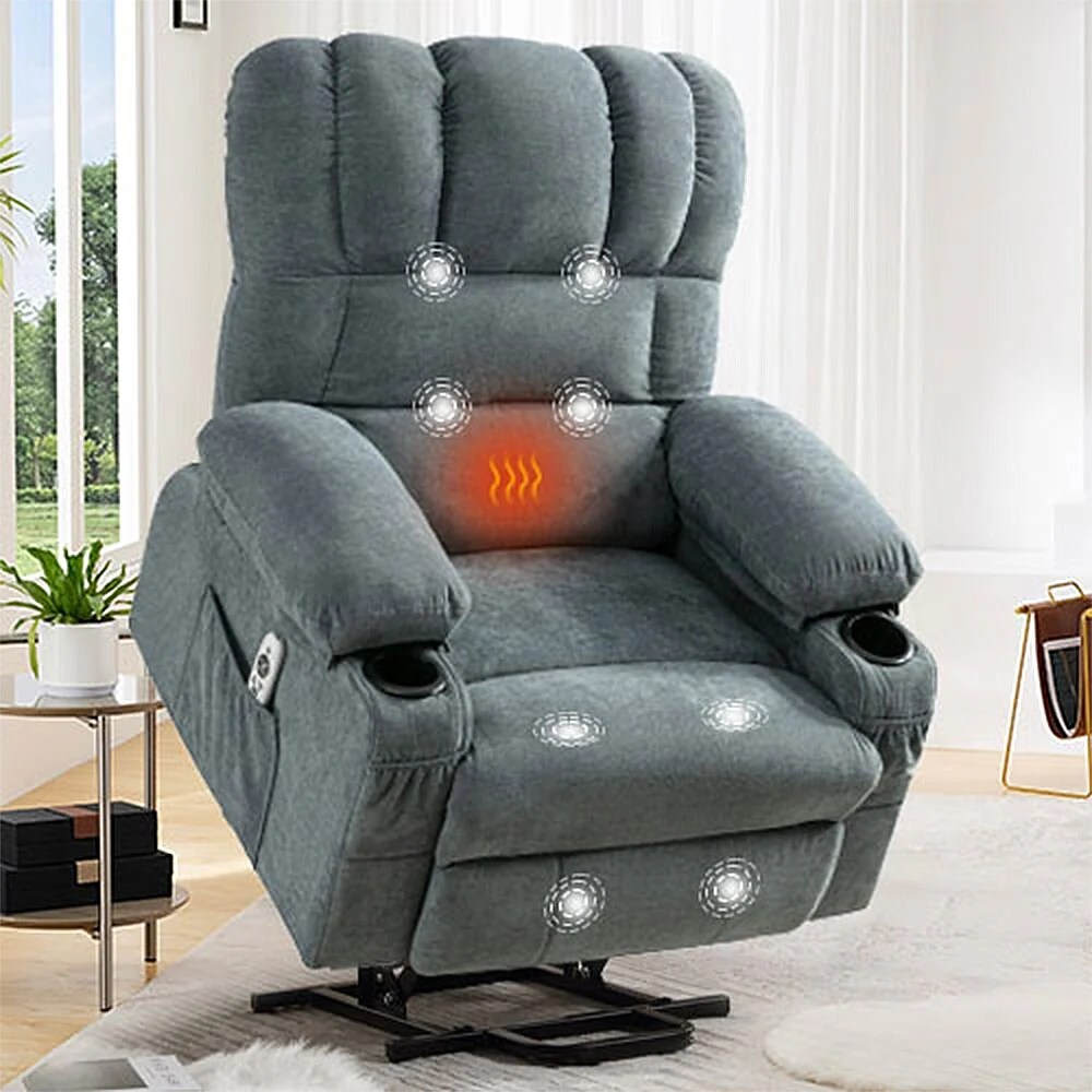 Power Lift Recliner Chair for Elderly, Heat  Massage Recliners Chair