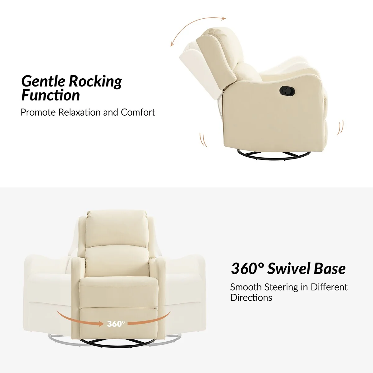 Pablo Traditional 360-Degree Swivel rocker Recliner by HULALA HOME