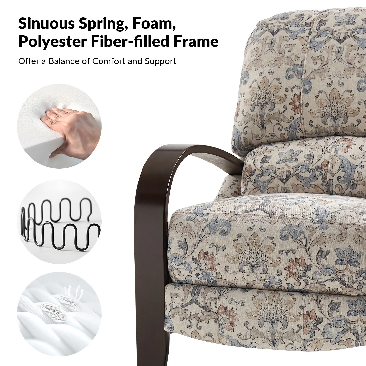 Rita Genuine Leather Manual Recliner by Hulala Home