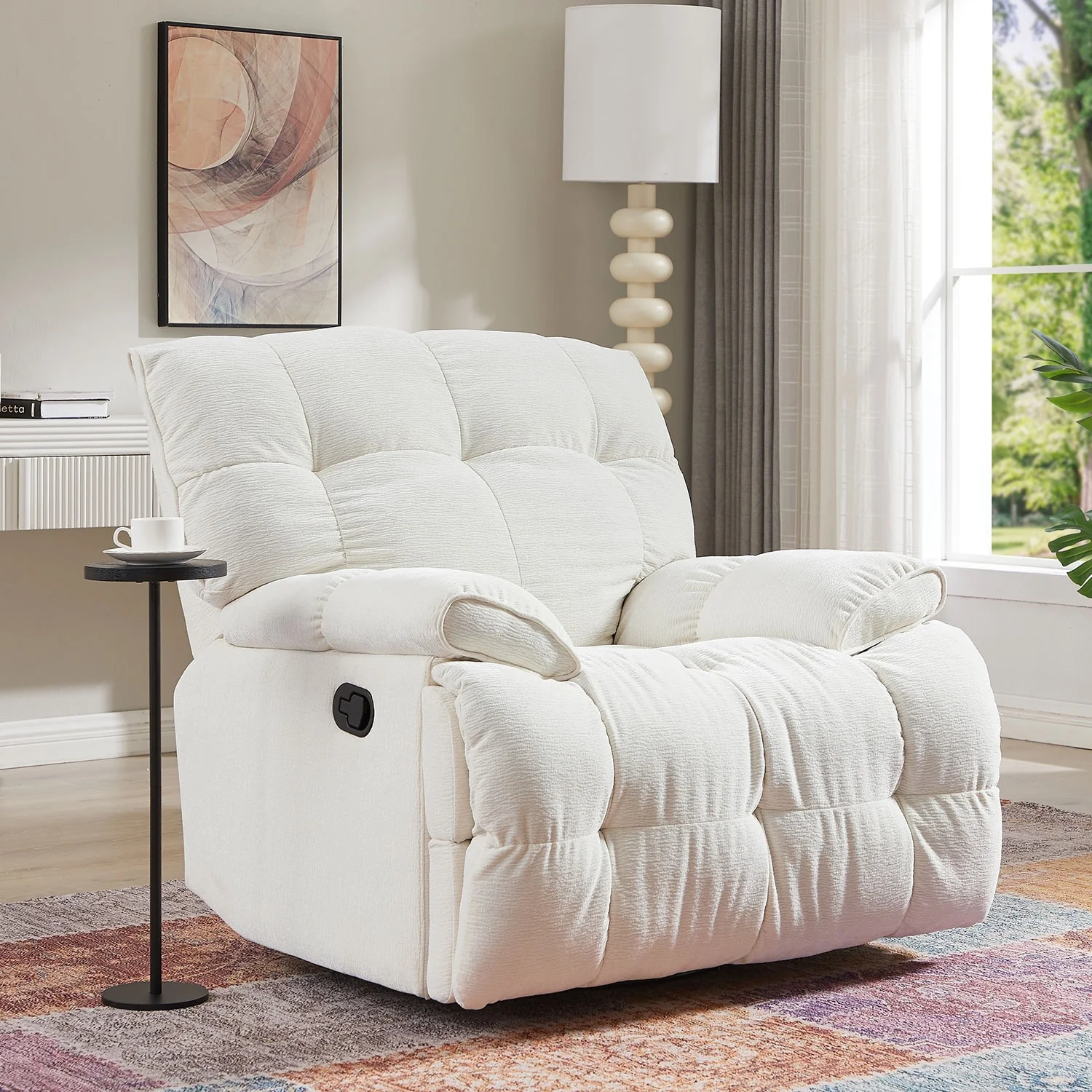 Modern Accent 360 Degree Swivel Armchair Functional Lounge Recline Chair Sofa