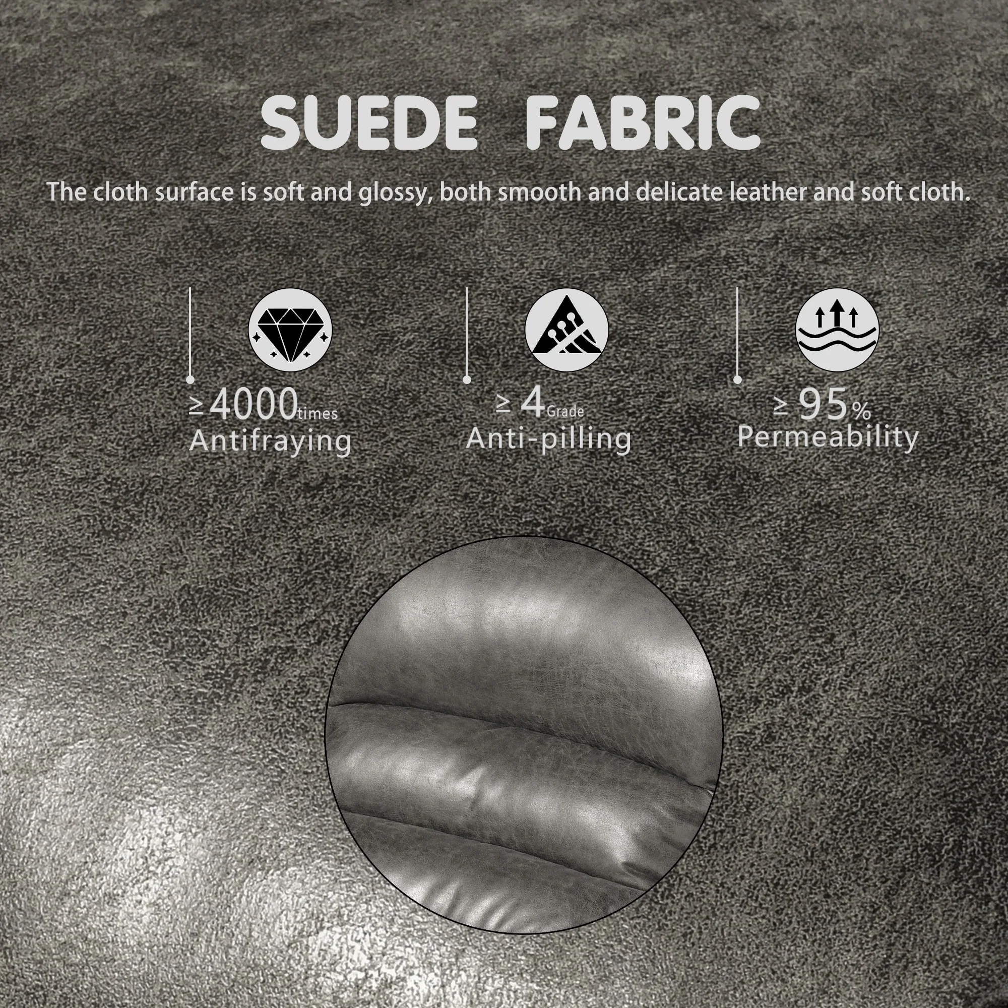 OVIOS Living Room Accent Chair Rocking Recliner Chair with Ottoman