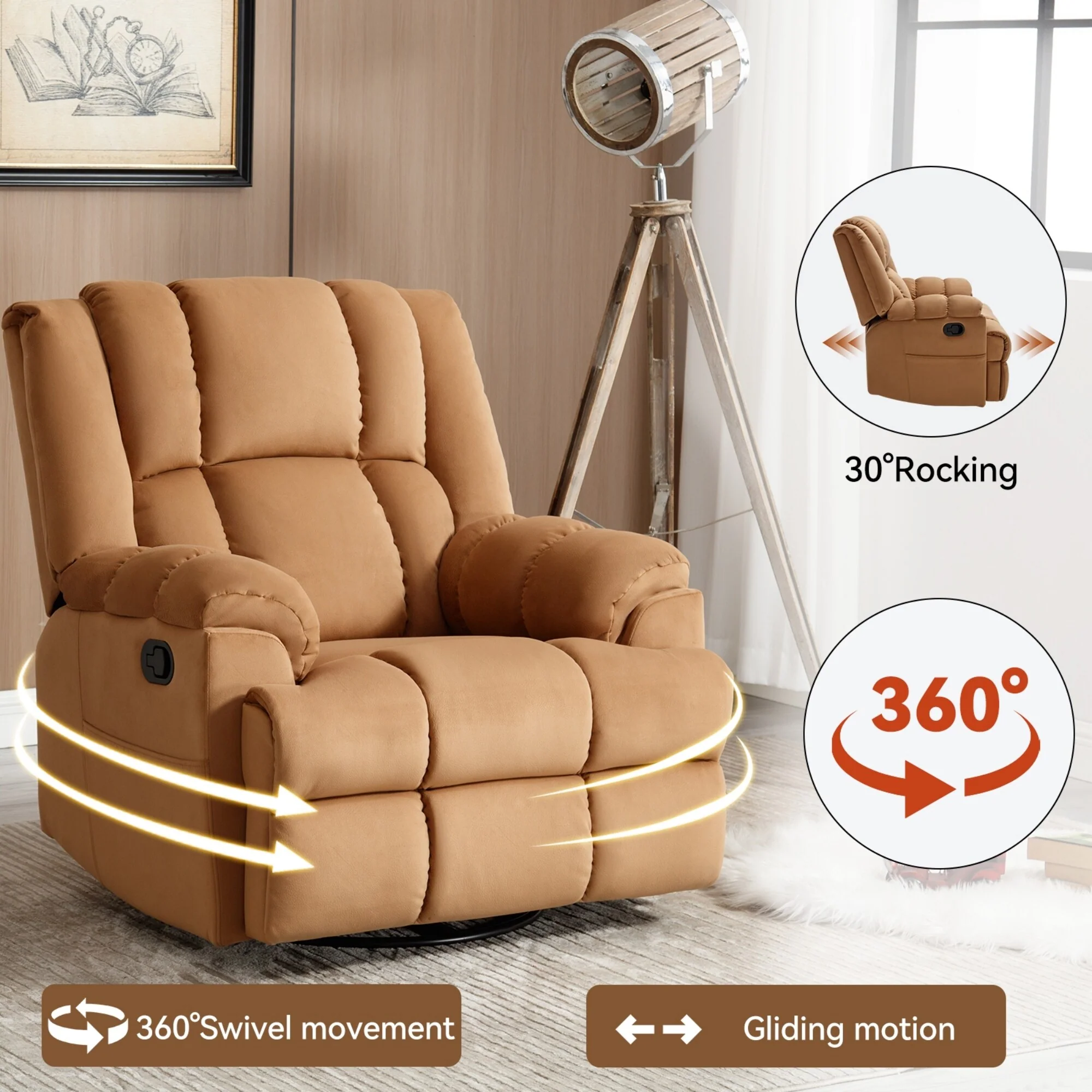 Modern Fabric Recliner