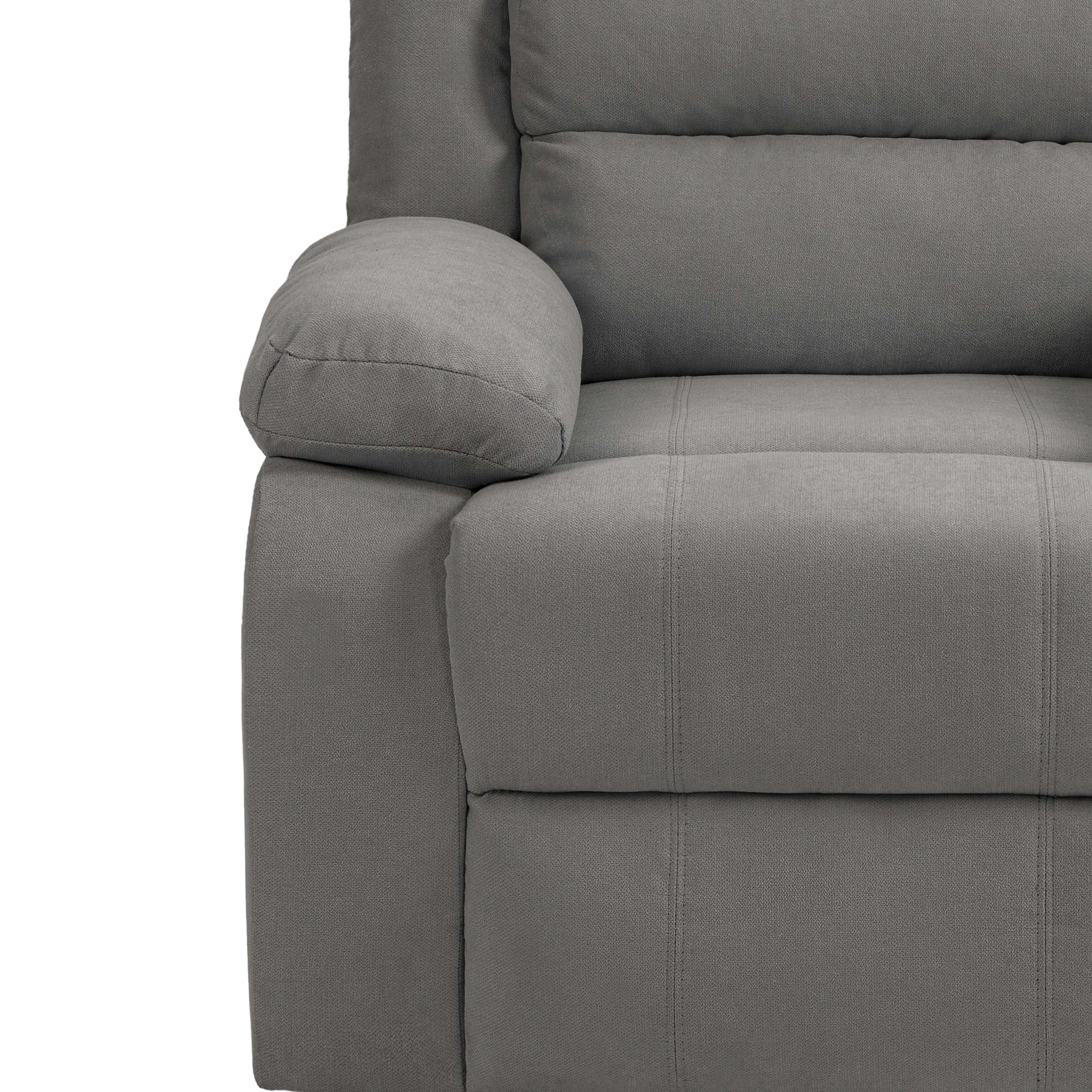 Modern Upholstered Recliner Chair with Adjustable Backrest