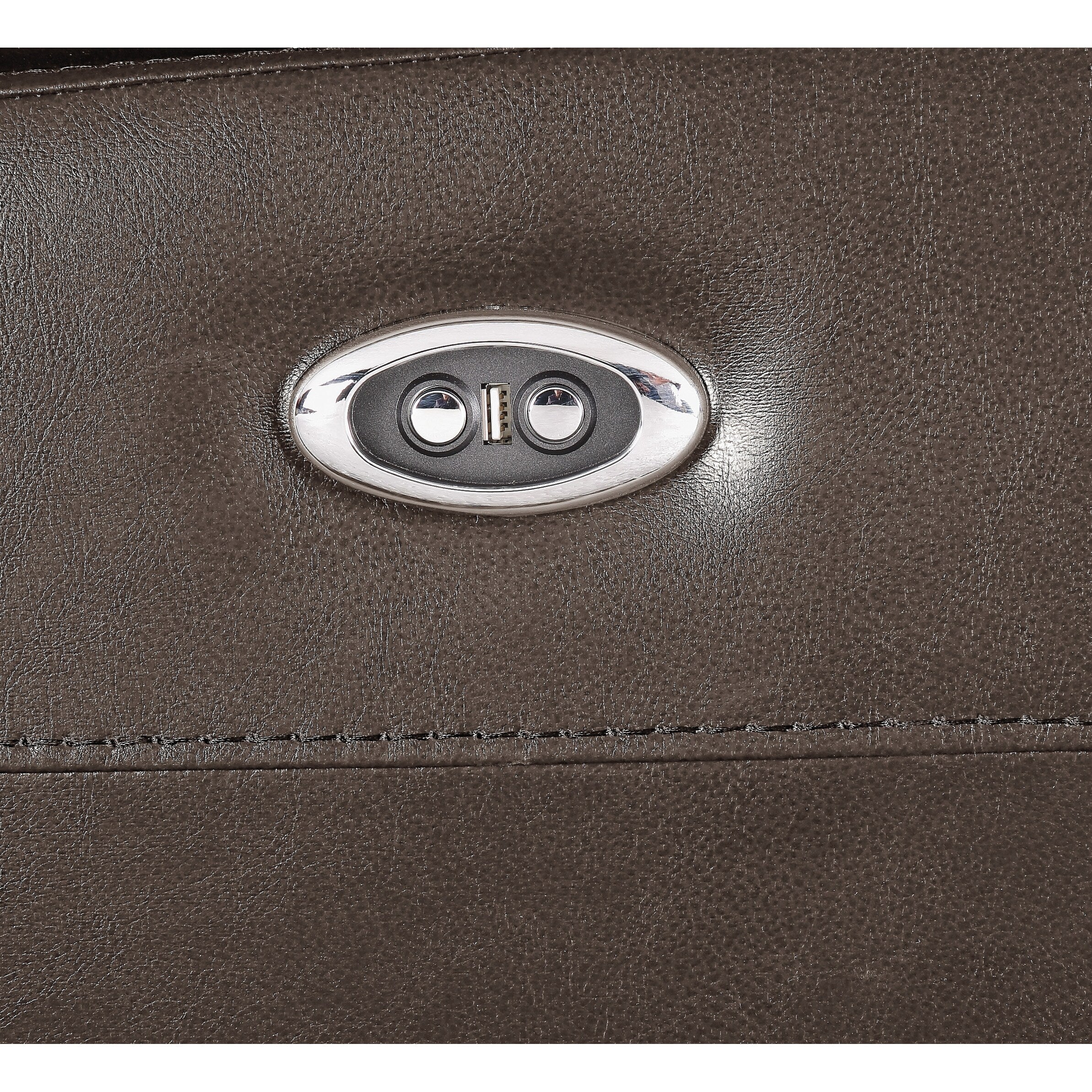 Aashi Brown Leather-GEL Match Recliner Chair