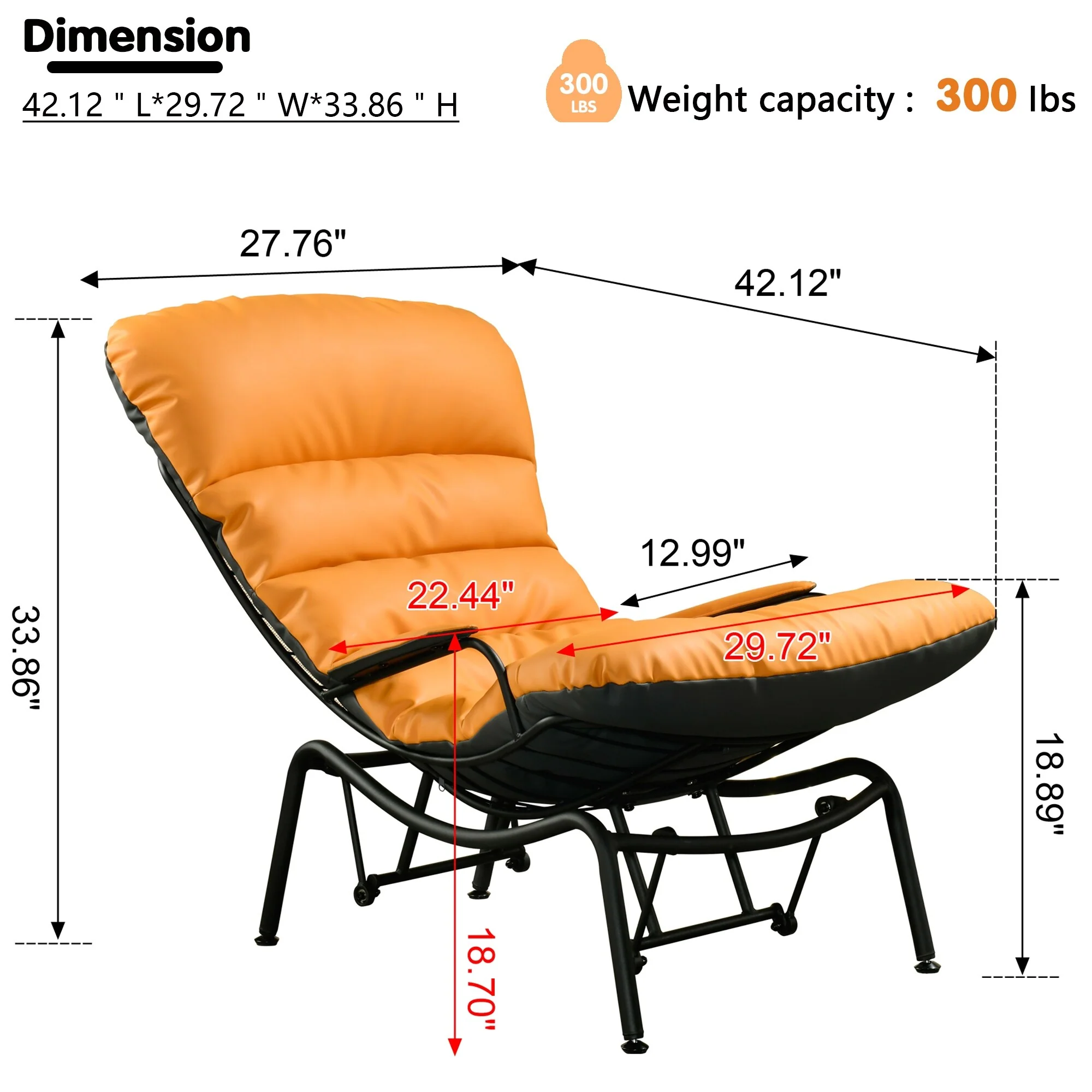 OVIOS Living Room Accent Chair Rocking Recliner Chair with Ottoman