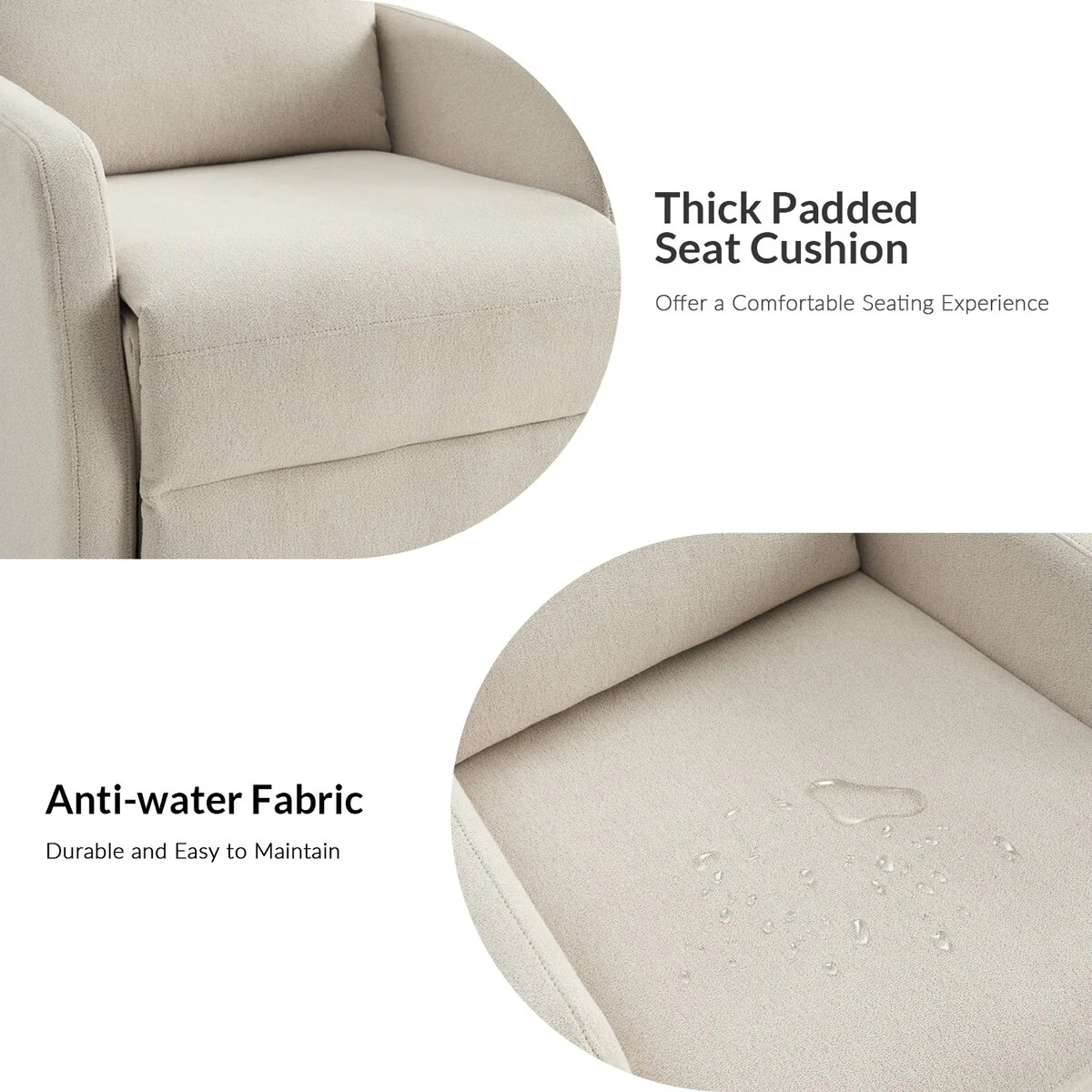 Julian Modern Swivel Rocker Manual Recliner Set of 2 by HULALA HOME