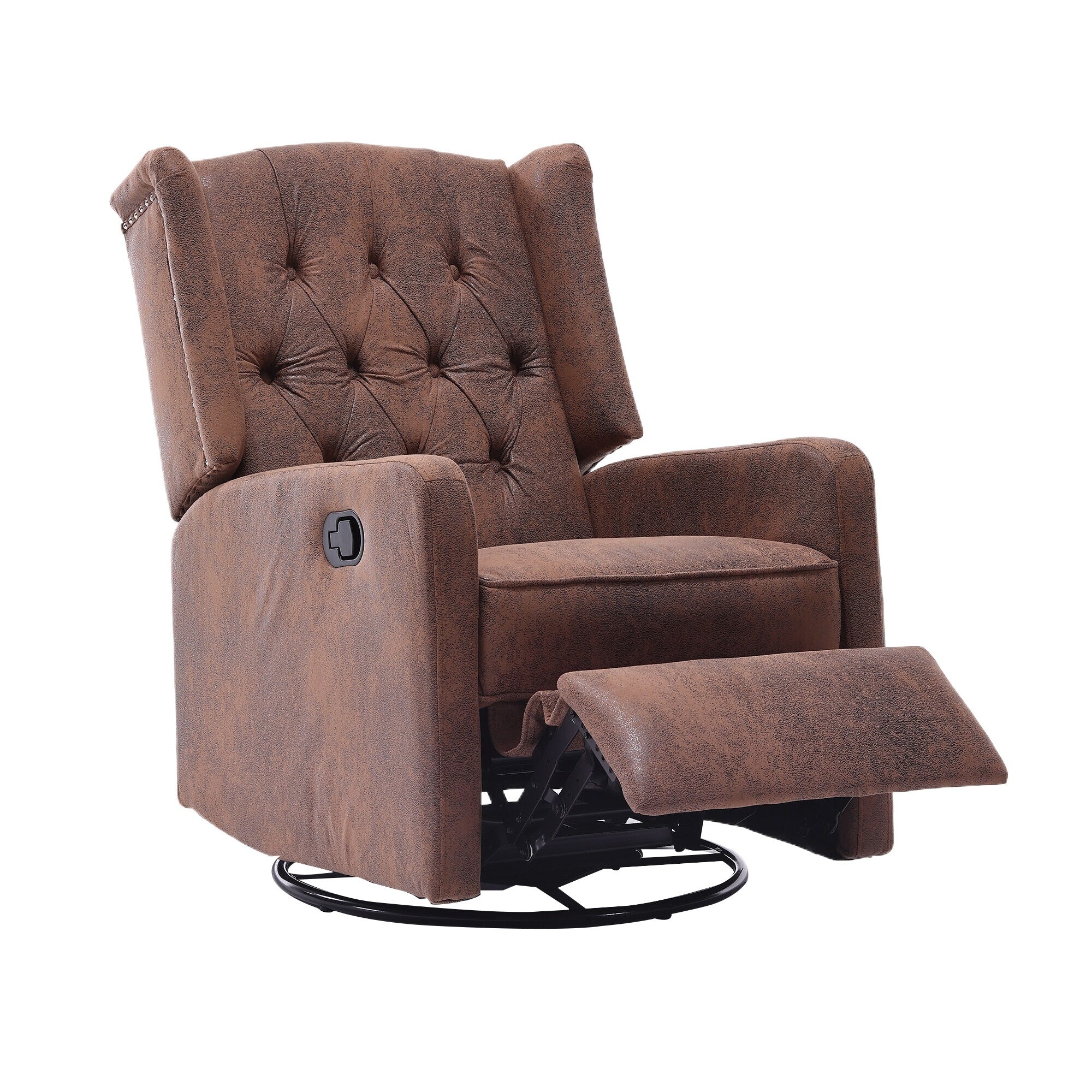 Swivel Glider Rocking Recliner Chair with 360�� Rotation & Adjustable Recline