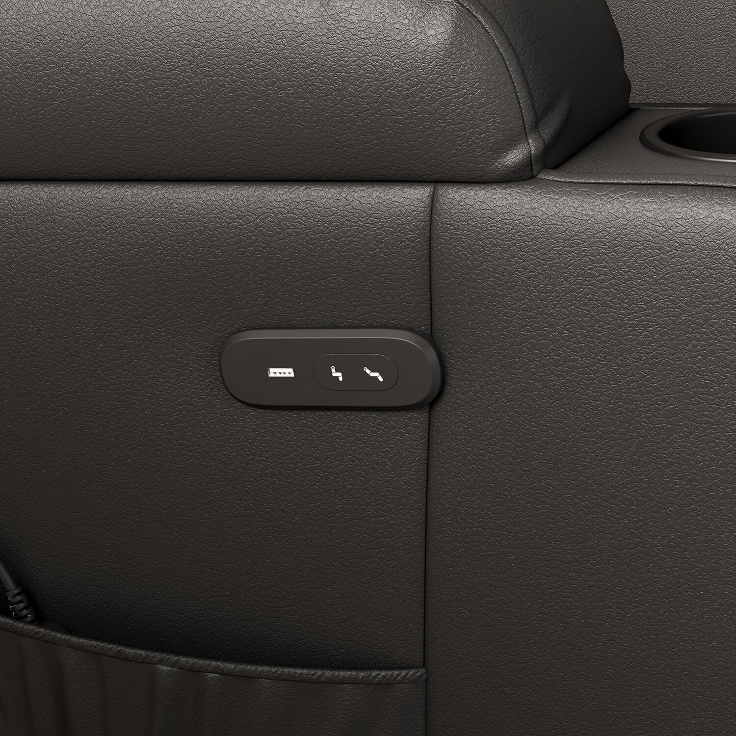 Furniwell PU Leather Power Lift Assist Recliner Chair with USB