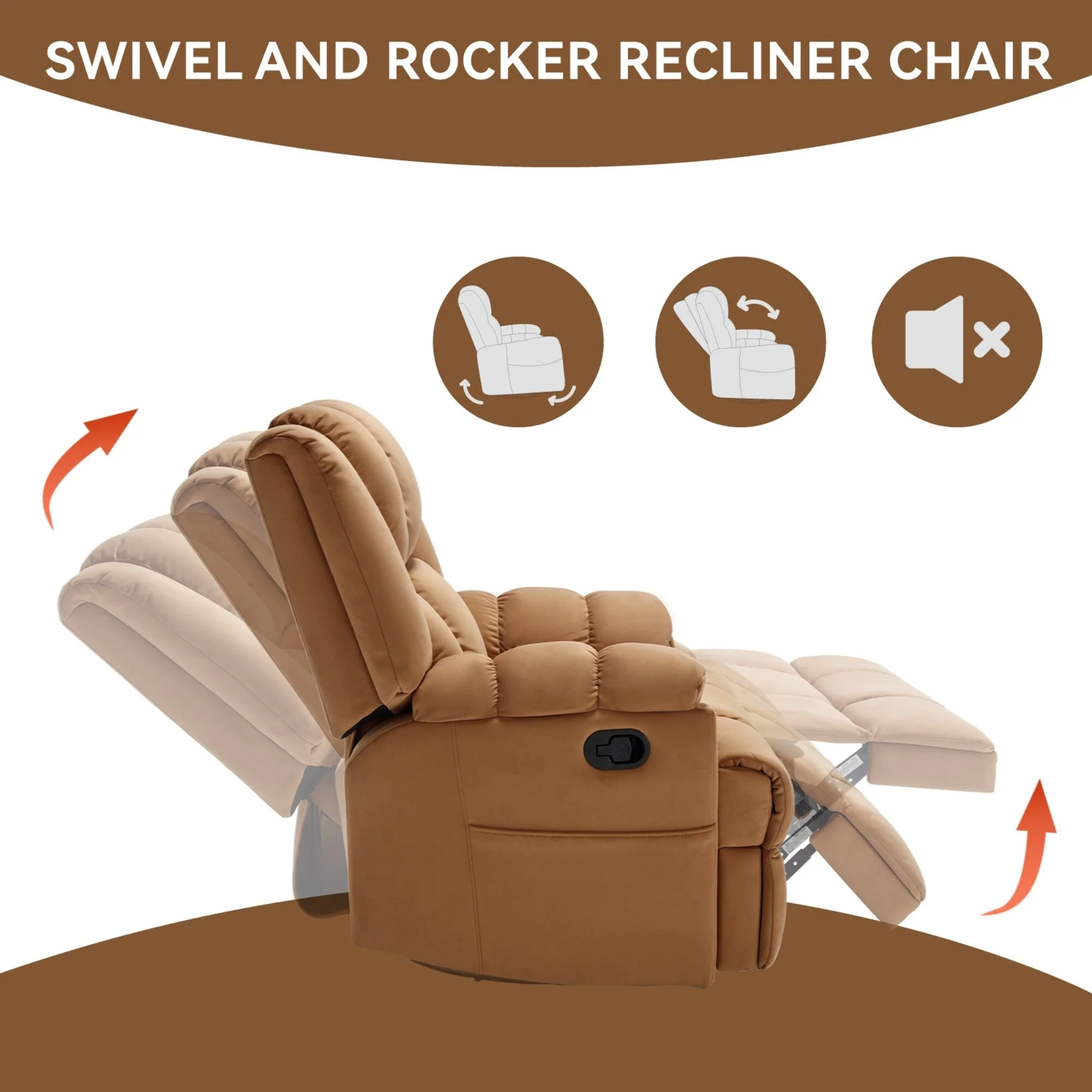 Modern Fabric Recliner
