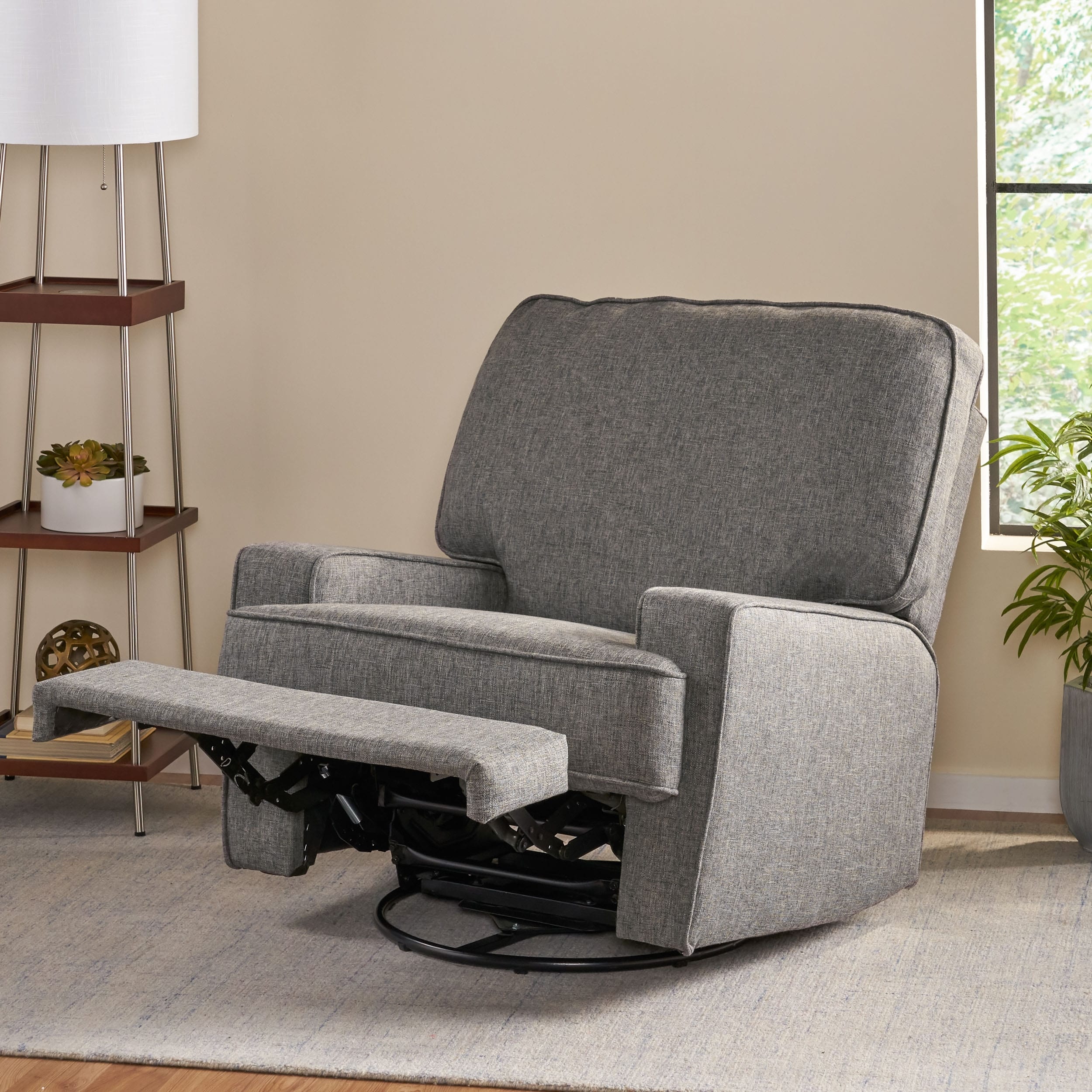 Crockett Traditional Glider Recliner with Swivel by Christopher Knight Home