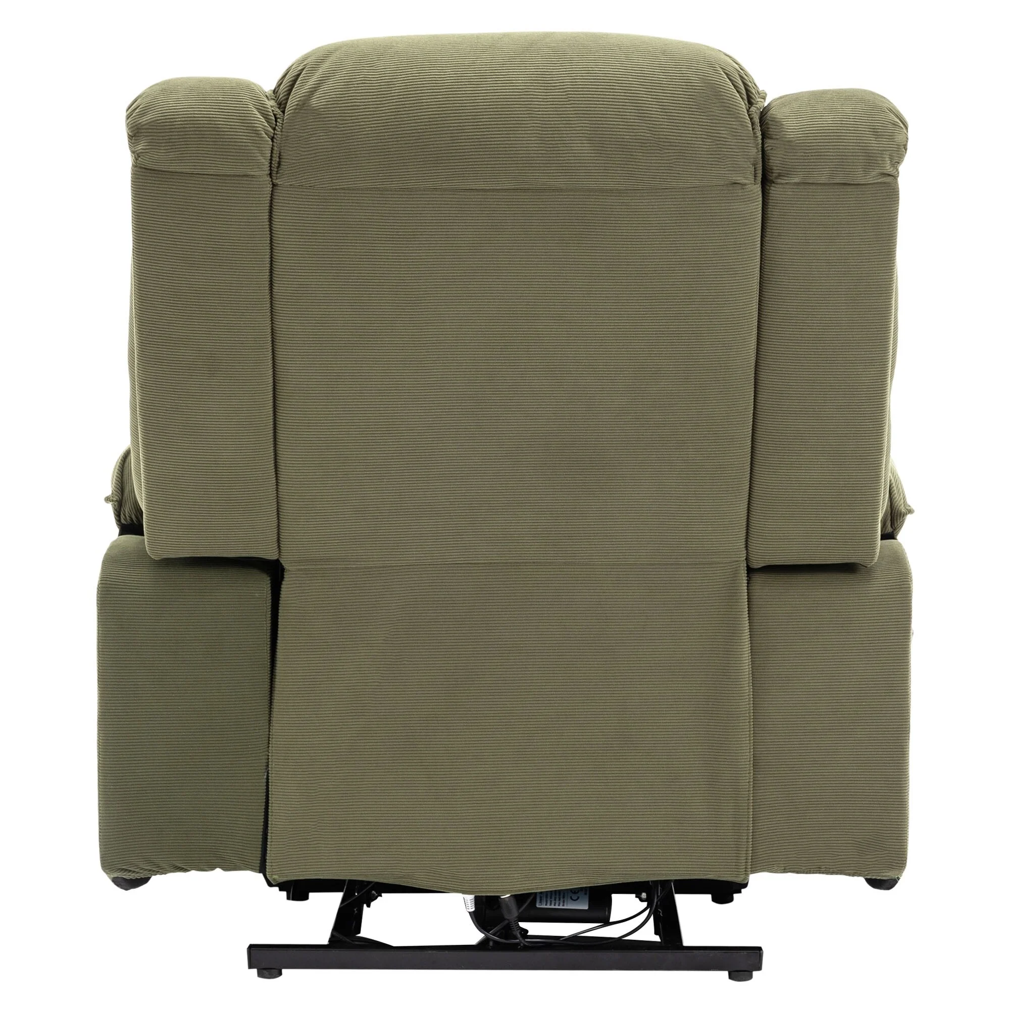 Beige Power Lift Recliner with Massage, Heating, Infinite Recline, Side Pockets, and Retractable Armrests