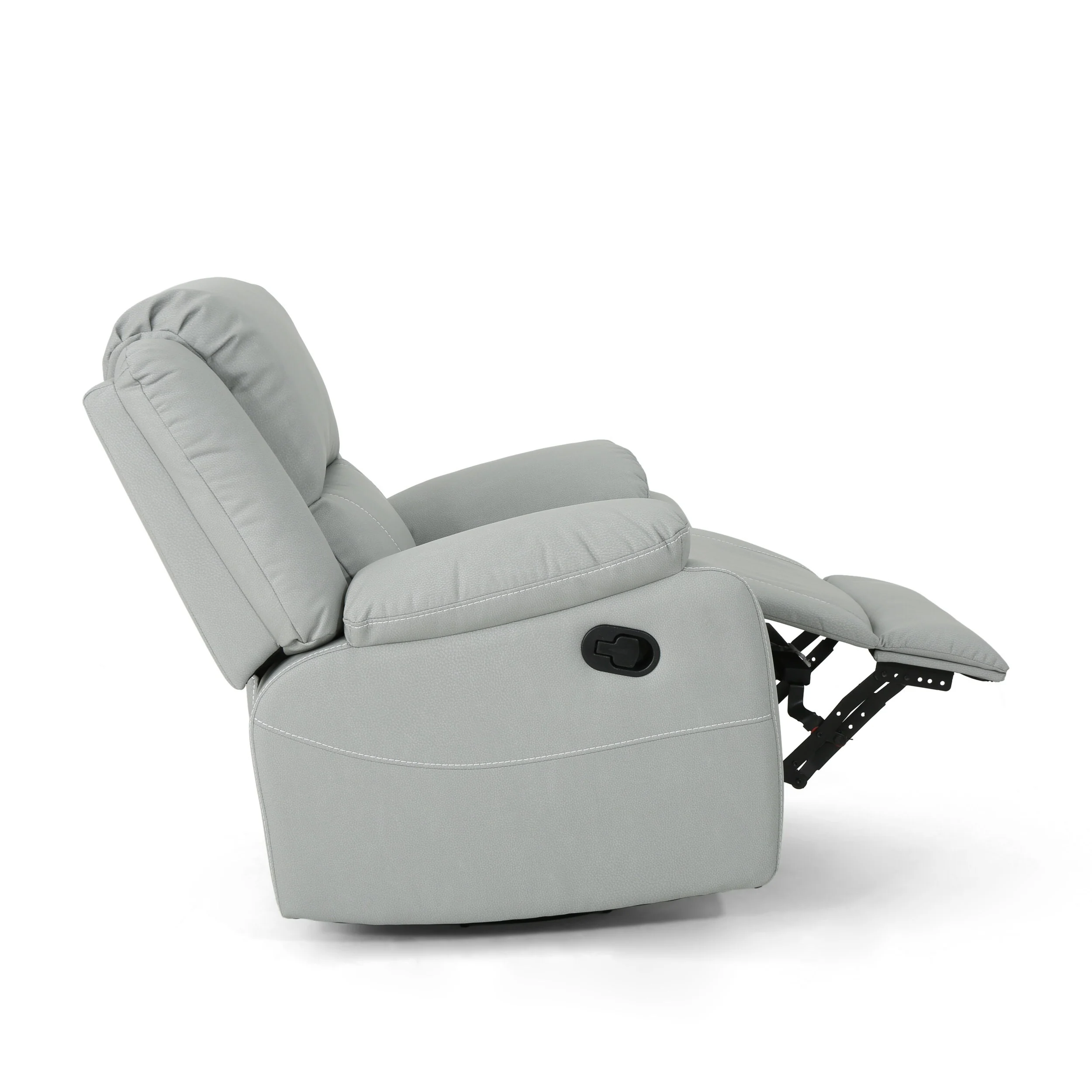 39 Wide Faux Leather Manual Swivel Standard Recliner