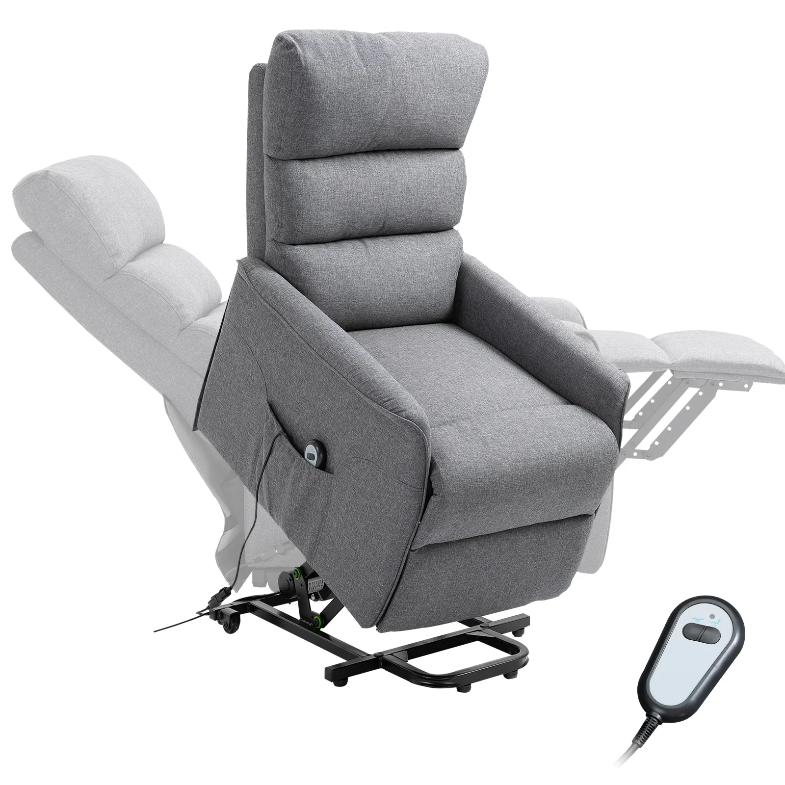 HOMCOM Power Lift Assist Recliner Chair with Remote