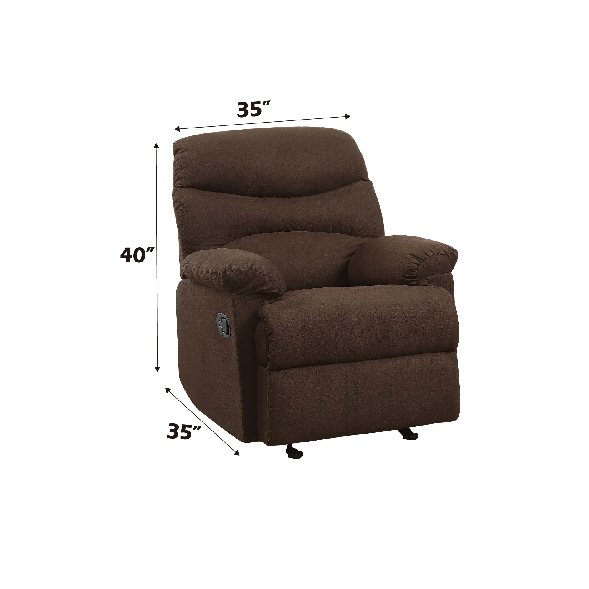 Chocolate Microfiber Motion Glider Recliner