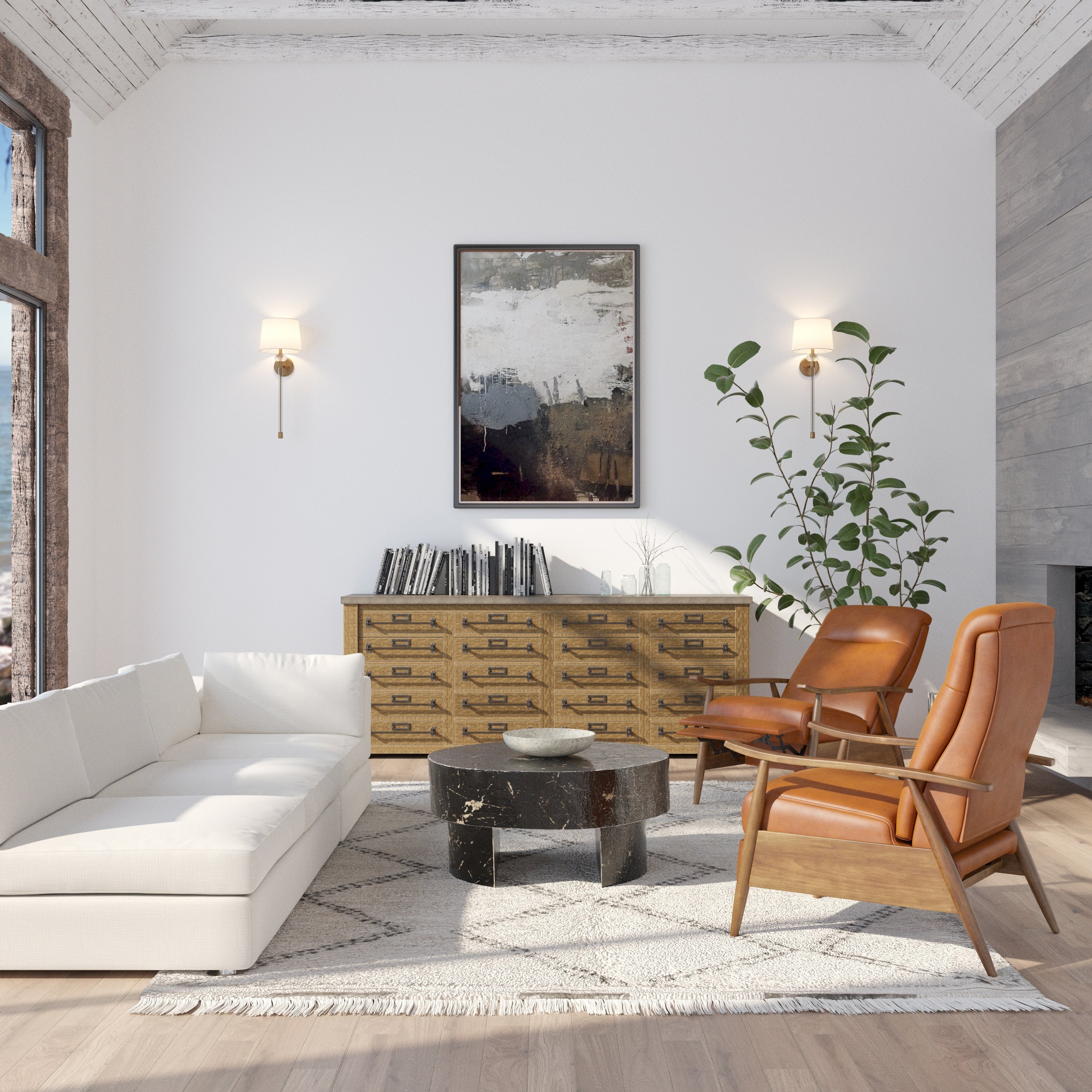 Sienna Upholstered Wood Push Back Recliner by Greyson Living