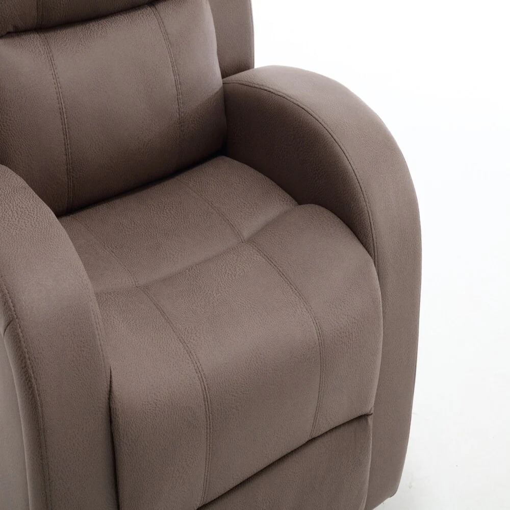 Modern Soft and Faux Leather Manual Recliner Chair