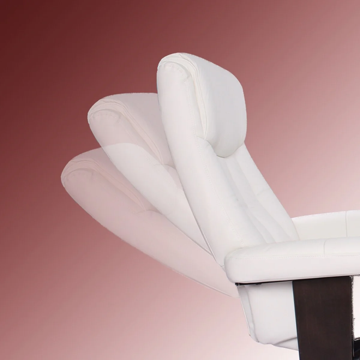 Leather Swivel Recliner with Matching Ottoman