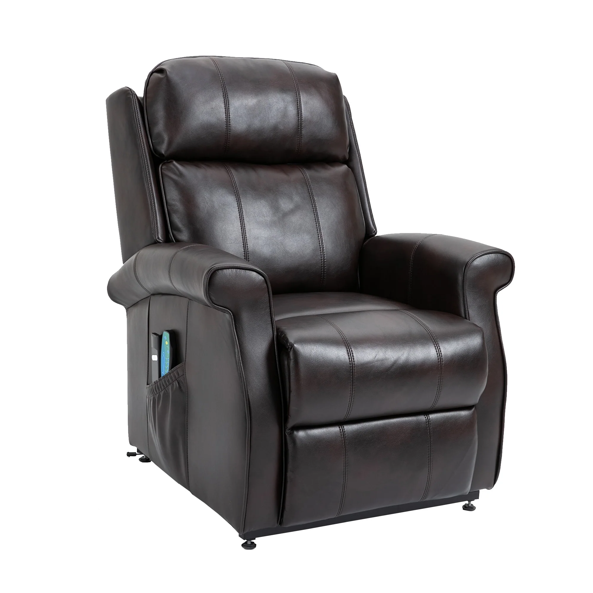 Clihome Faux Leather Elderly Power Lift Recliner Chair with Massage