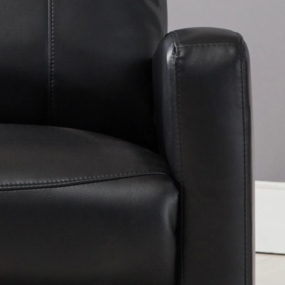 AC Pacific Modern Faux Leather Small Powered Reading Recliner