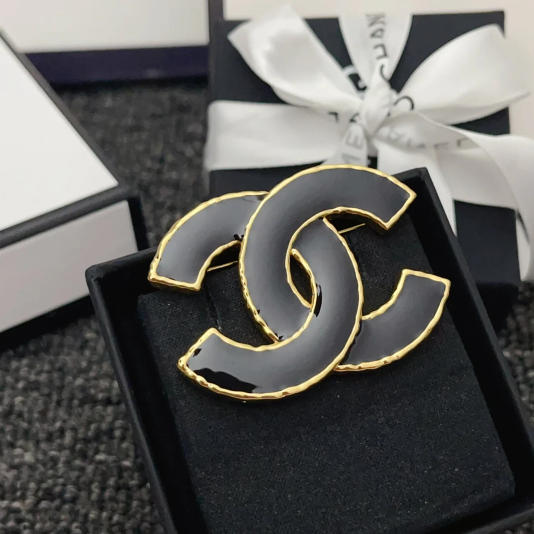 BCB011 Enamel CC brooch - ccjewelryacc