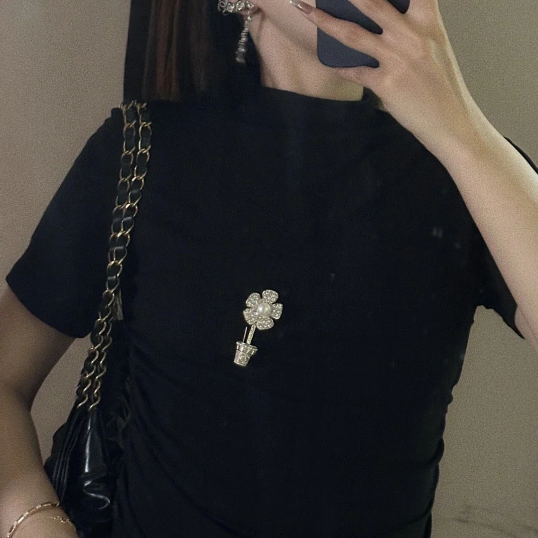 BCB008 CC flower brooch - ccjewelryacc