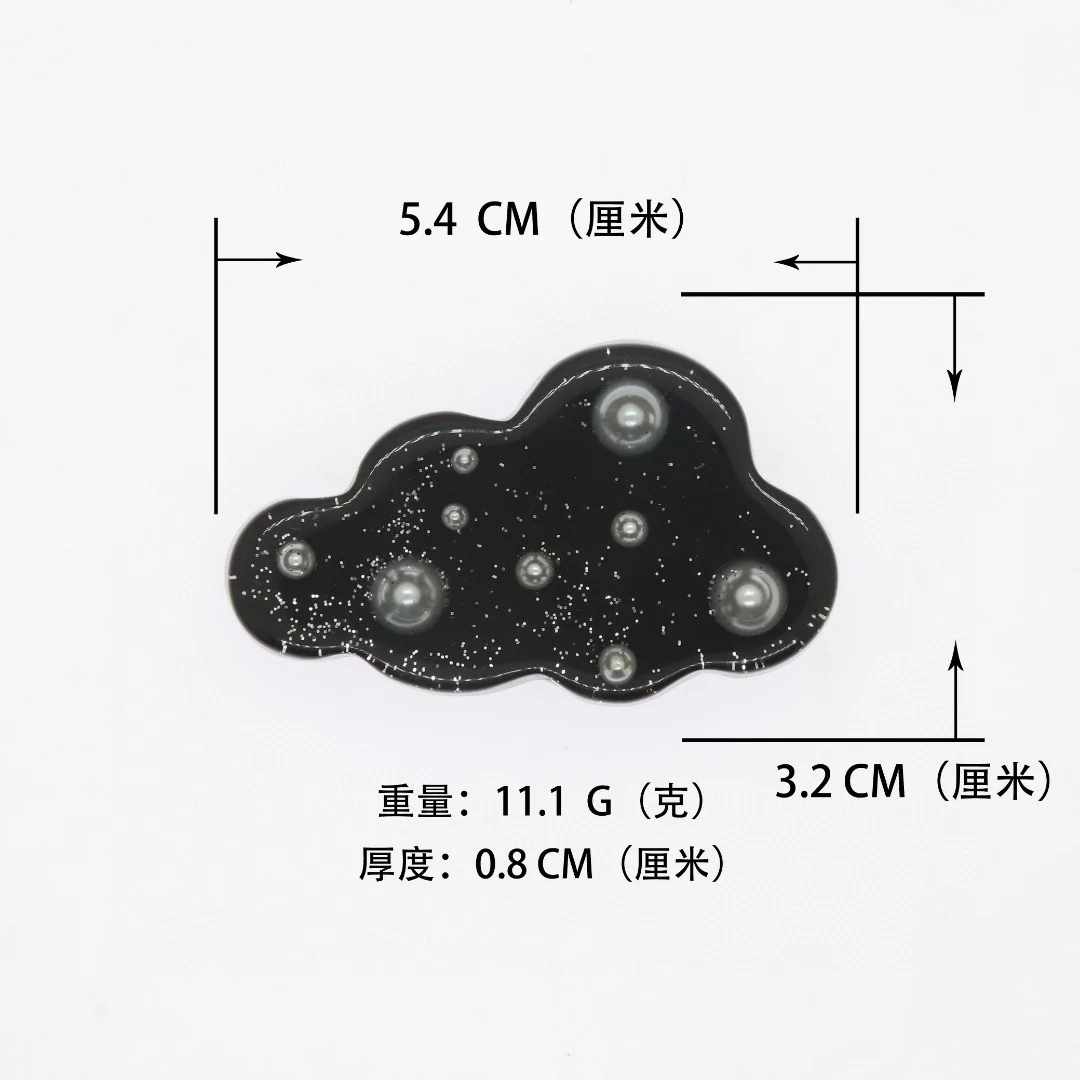 BCB258 Acrylic Cloud star rhinestone brooch pin - ccjewelryacc