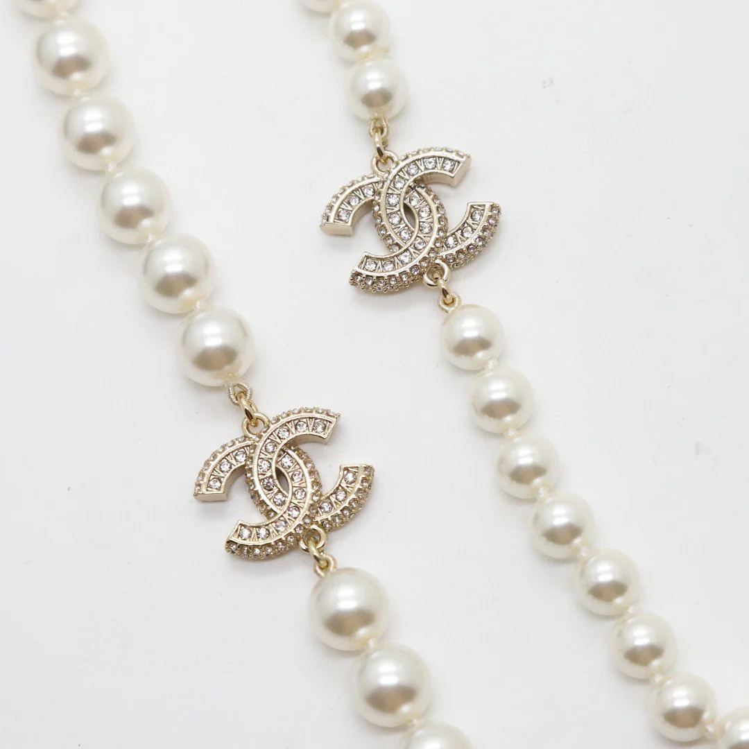 CCL294 CC long pearl chain cc sweater chain - ccjewelryacc