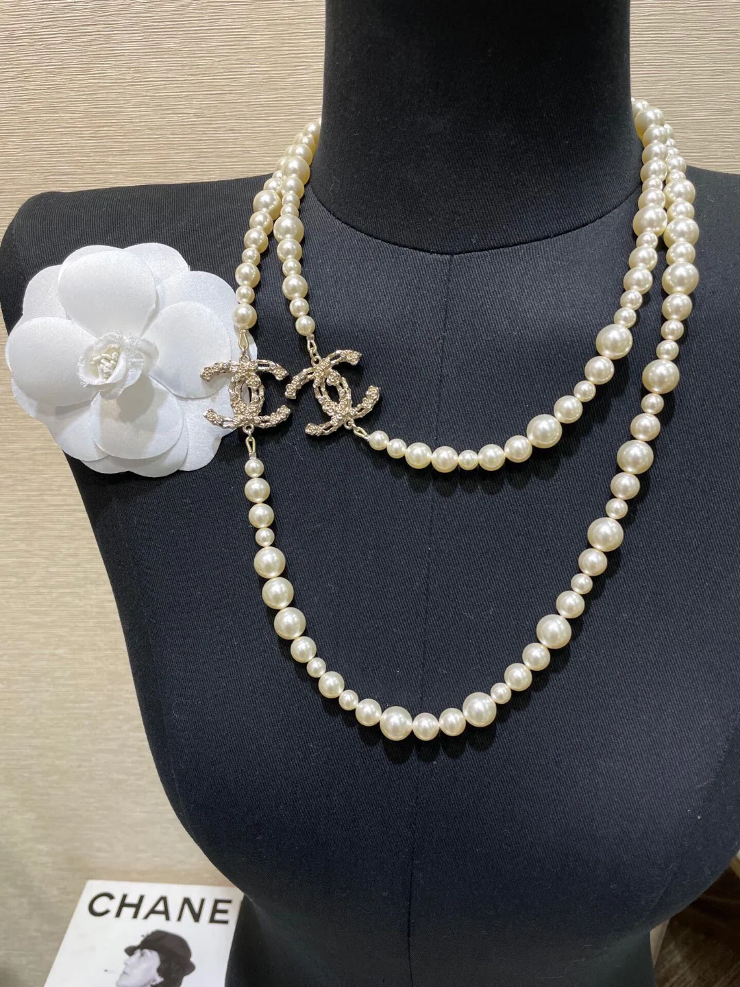 CCL019 CC Long pearl Necklace sweater chain - ccjewelryacc