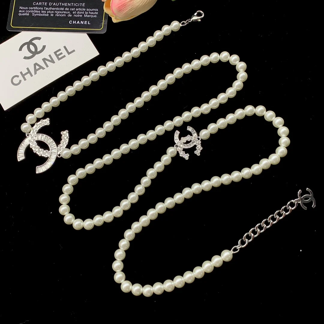 CCL193 CC long chain Necklace sweater chain pearl chain - ccjewelryacc