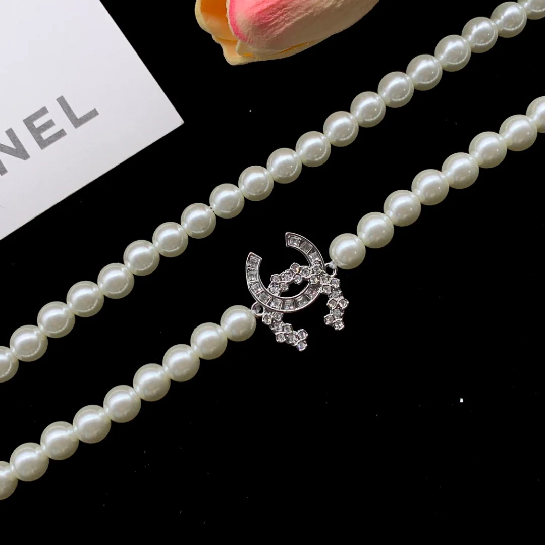 CCL193 CC long chain Necklace sweater chain pearl chain - ccjewelryacc